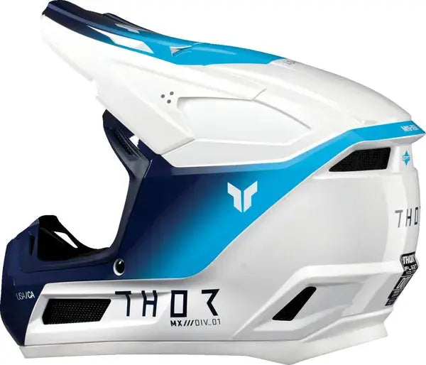 Thor Fleet Youth Storm White / Navy - FREE UK Shipping, FREE 365 Day Returns | Moto Central