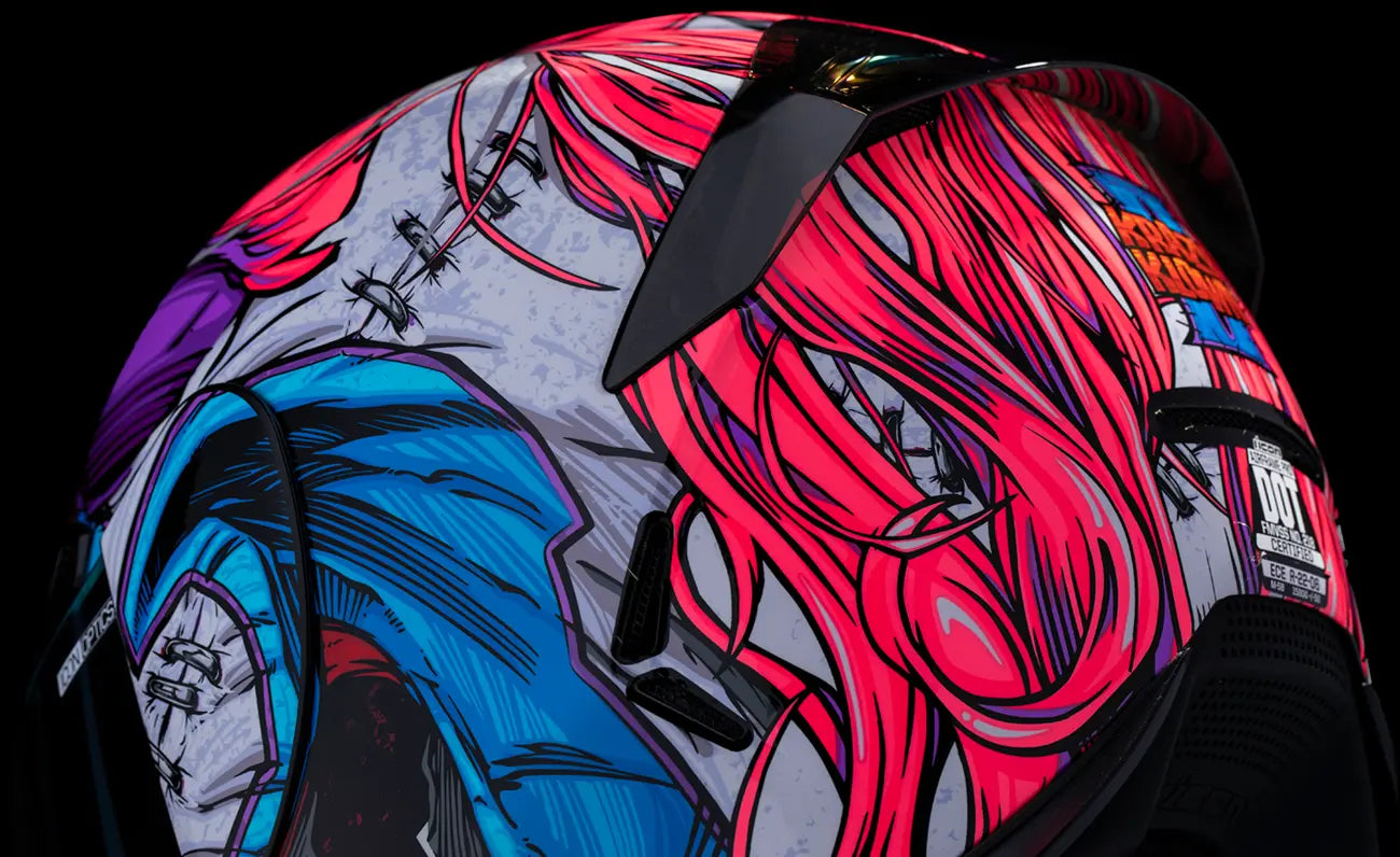 Icon Airframe Pro Krazy Klown 2 Black / Blue / Pink / Purple / White - FREE UK Shipping, FREE 365 Day Returns | Moto Central