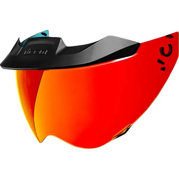 Icon Domain Helmet MotoShield Visor Calypso Red – visor front view