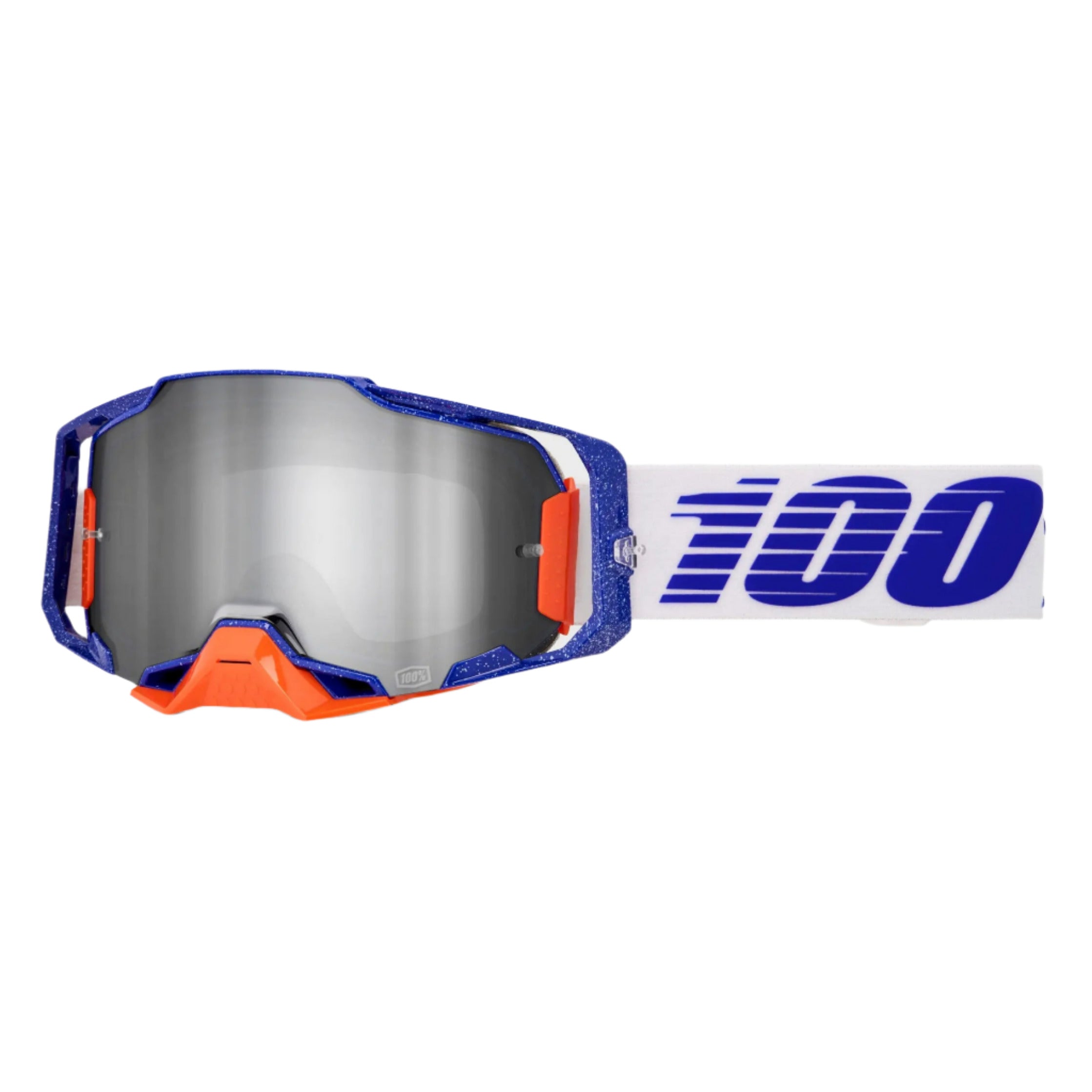 100% Armega Goggles Lavingaad / Mirror Silver Flash Lens - FREE UK Shipping, FREE 365 Day Returns | Moto Central