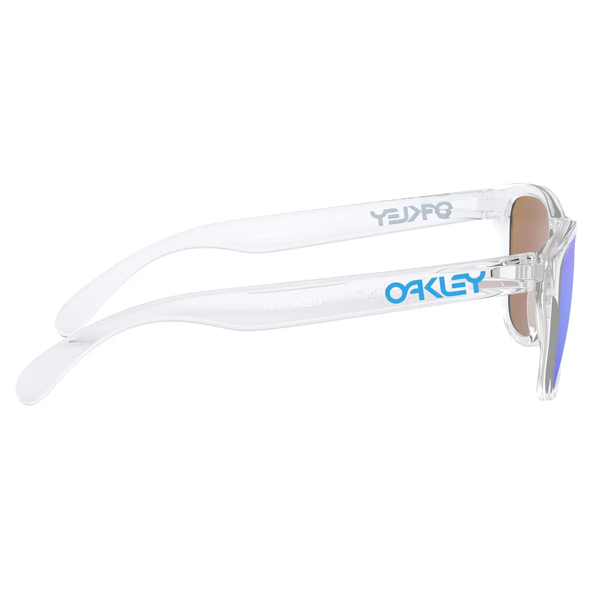 Oakley Frogskins XS Youth Sunglasses Clear / Sapphire Prizm Lens - FREE UK Shipping, FREE 365 Day Returns | Moto Central