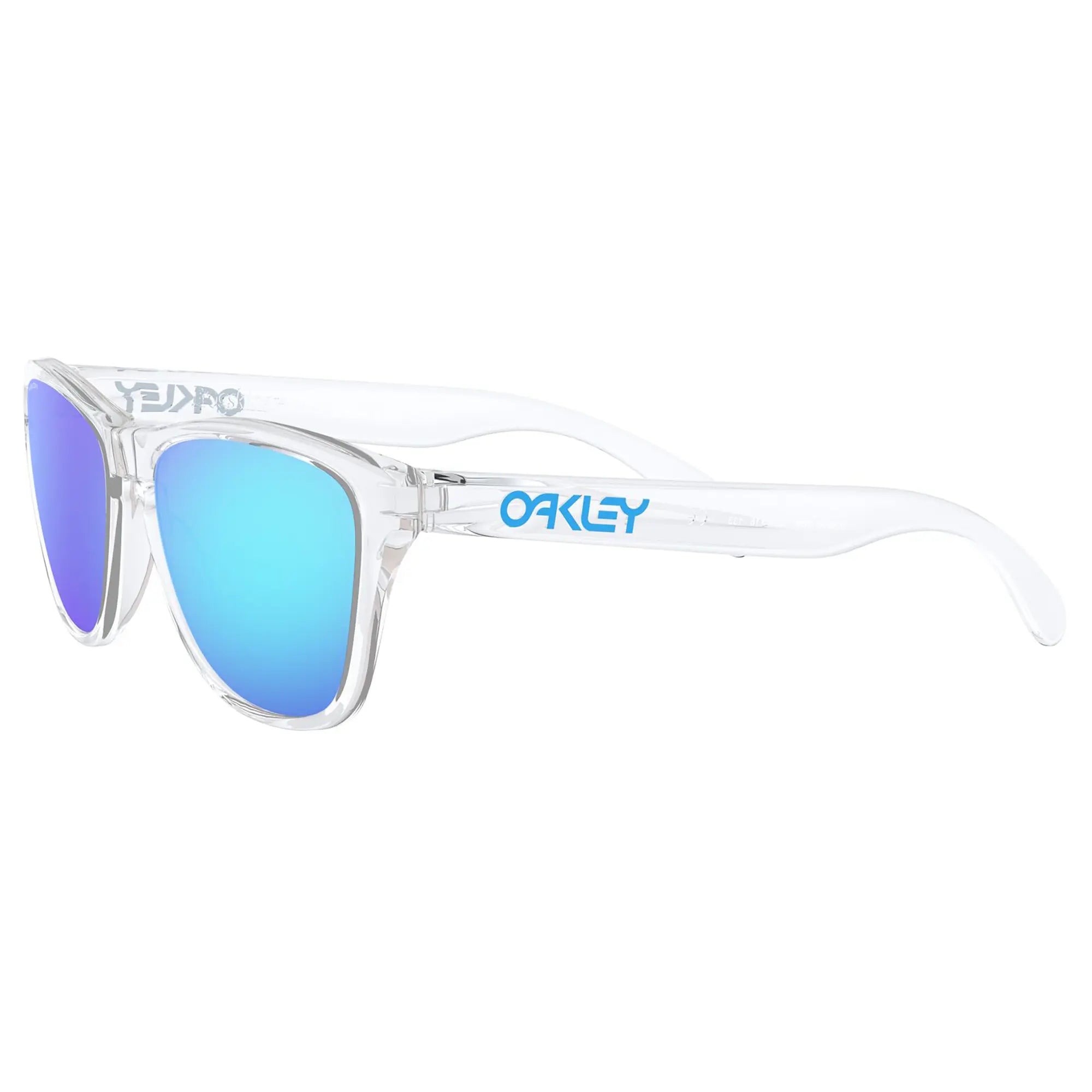 Oakley Frogskins XS Youth Sunglasses Clear / Sapphire Prizm Lens - FREE UK Shipping, FREE 365 Day Returns | Moto Central