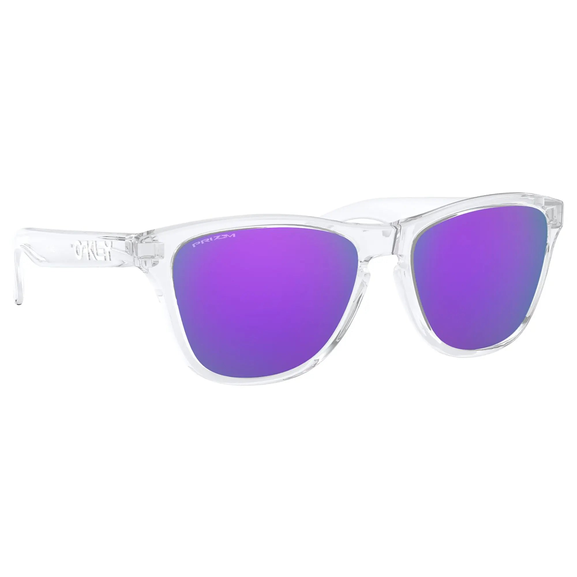 Oakley Frogskins XS Youth Sunglasses Clear / Violet Prizm Lens - FREE UK Shipping, FREE 365 Day Returns | Moto Central