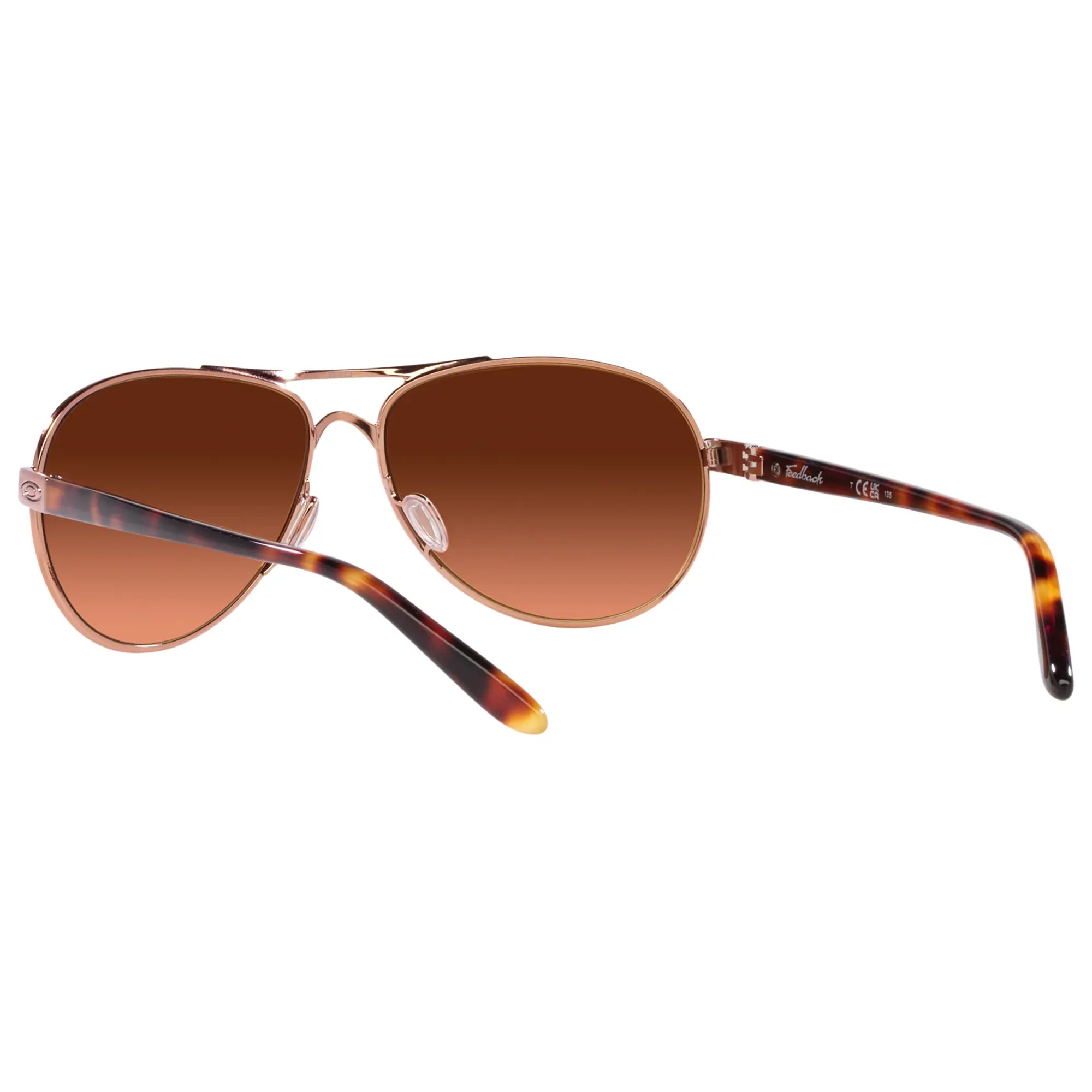 Oakley Feedback Ladies Sunglasses Rose Gold / Prizm Brown Gradient - FREE UK Shipping, FREE 365 Day Returns | Moto Central