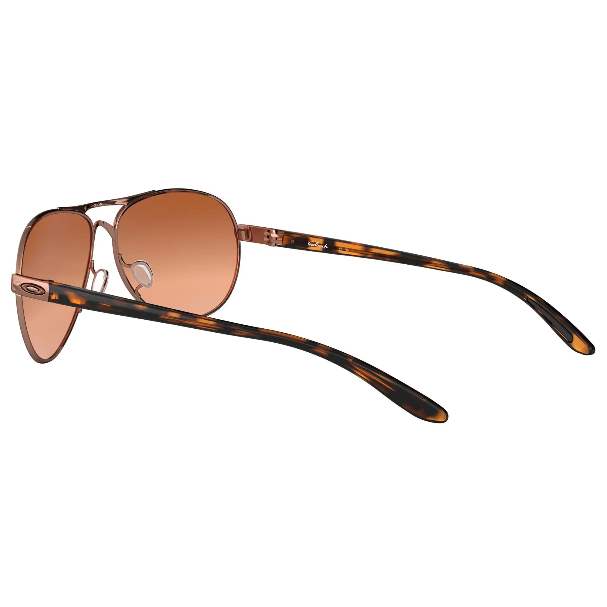 Oakley Feedback Ladies Sunglasses Rose Gold / VR50 Brown Gradient Lens - FREE UK Shipping, FREE 365 Day Returns | Moto Central