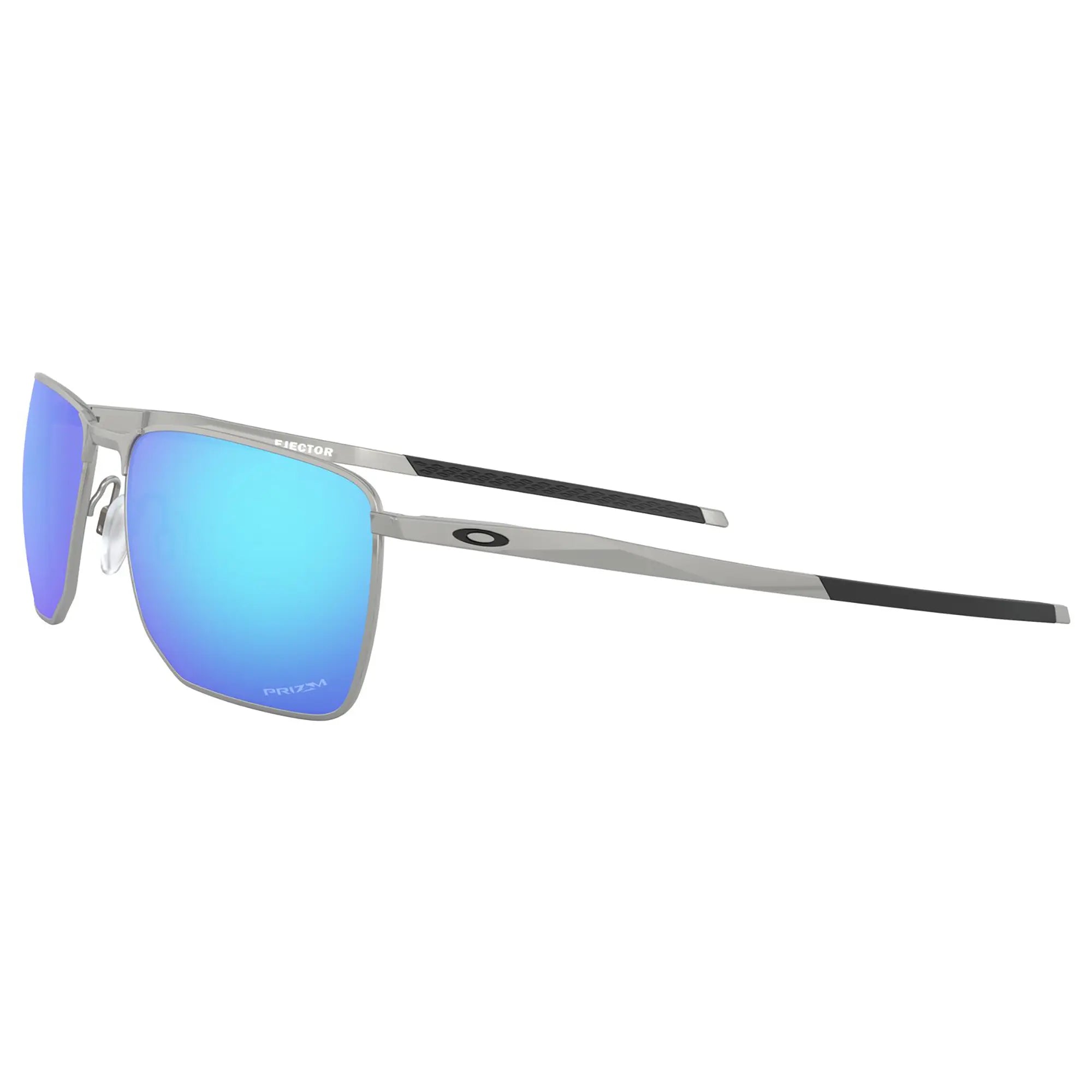 Oakley Ejector Sunglasses Satin Chrome / Prizm Sapphire Lens - FREE UK Shipping, FREE 365 Day Returns | Moto Central