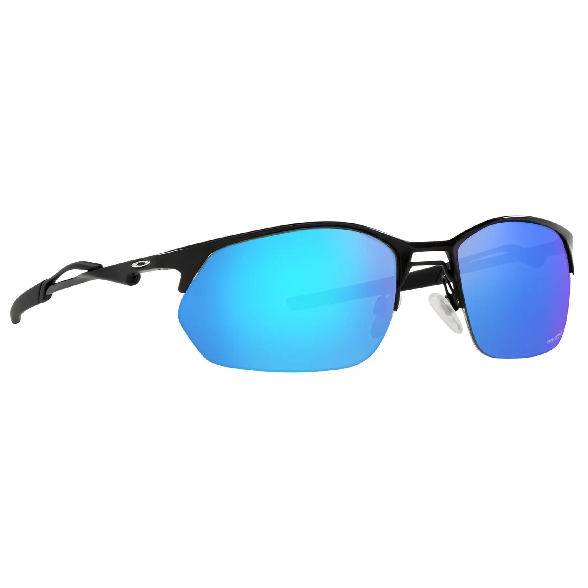 Oakley Wire Tap 2.0 Sunglasses Satin Black / Prizm Sapphire Lens - FREE UK Shipping, FREE 365 Day Returns | Moto Central
