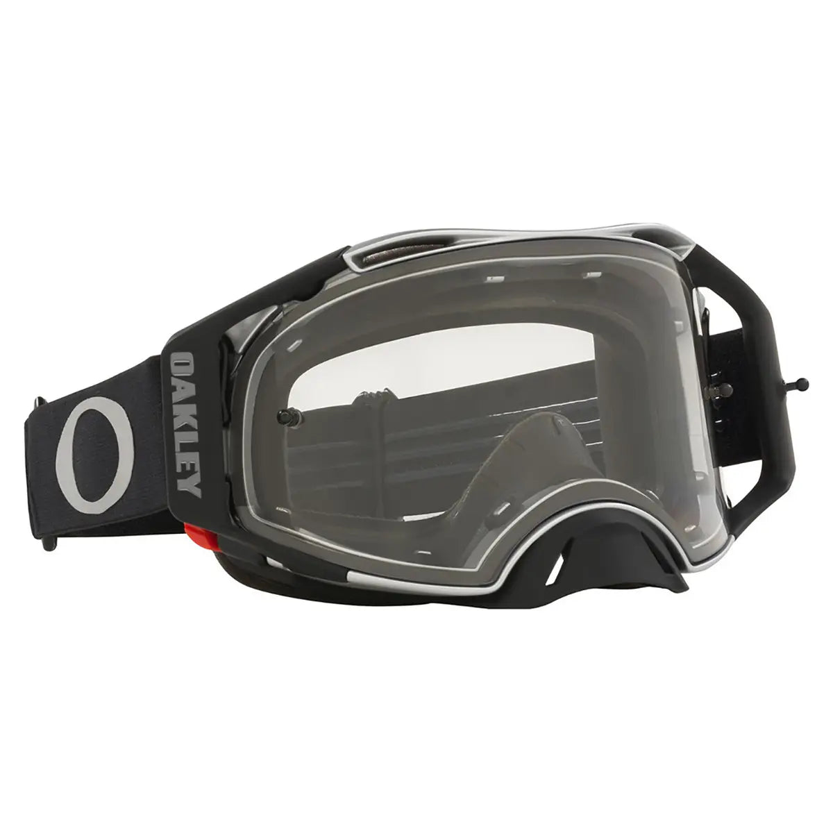 Oakley Airbrake Tuff Blocks MX Goggles Black Gunmetal / Clear - FREE UK Shipping, FREE 365 Day Returns | Moto Central