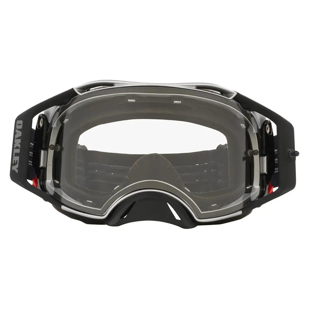 Oakley Airbrake Tuff Blocks MX Goggles Black Gunmetal / Clear - FREE UK Shipping, FREE 365 Day Returns | Moto Central