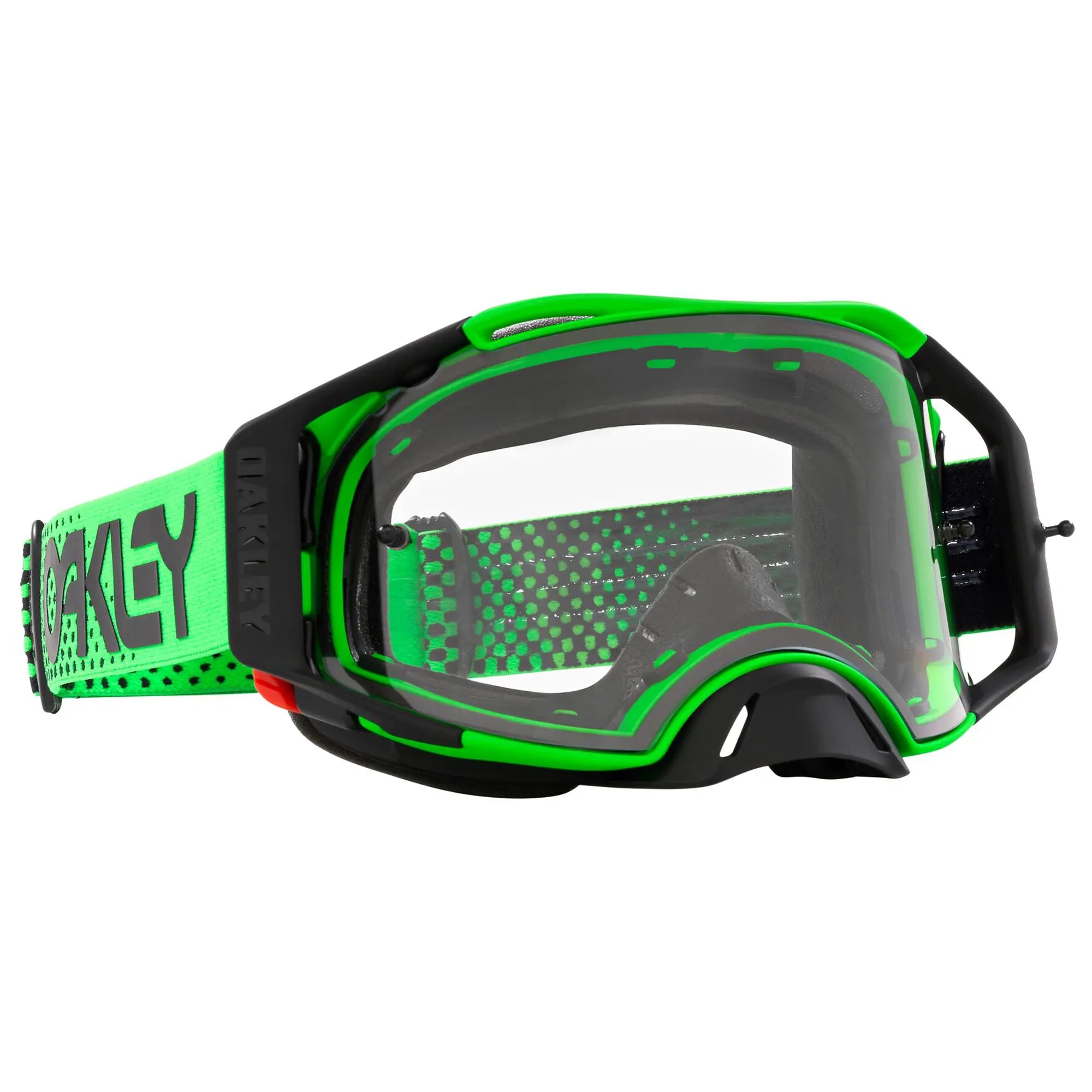 Oakley Airbrake Moto B1B MX Goggles Green / Clear - FREE UK Shipping, FREE 365 Day Returns | Moto Central