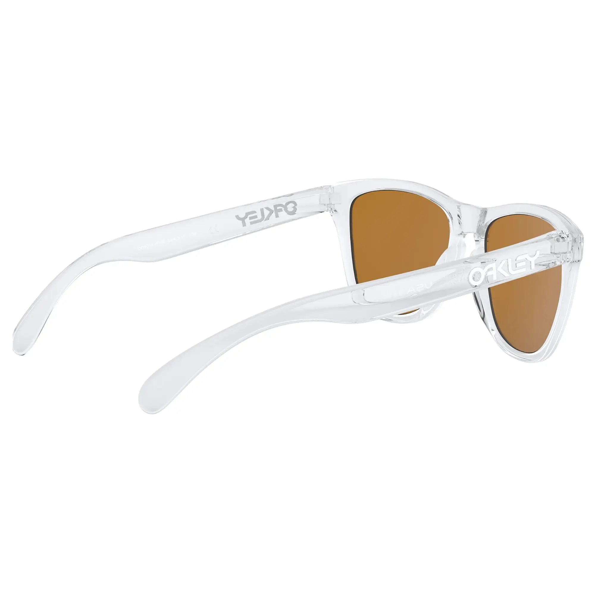 Oakley Frogskins Sunglasses Polished Clear / Prizm Violet Lens - FREE UK Shipping, FREE 365 Day Returns | Moto Central