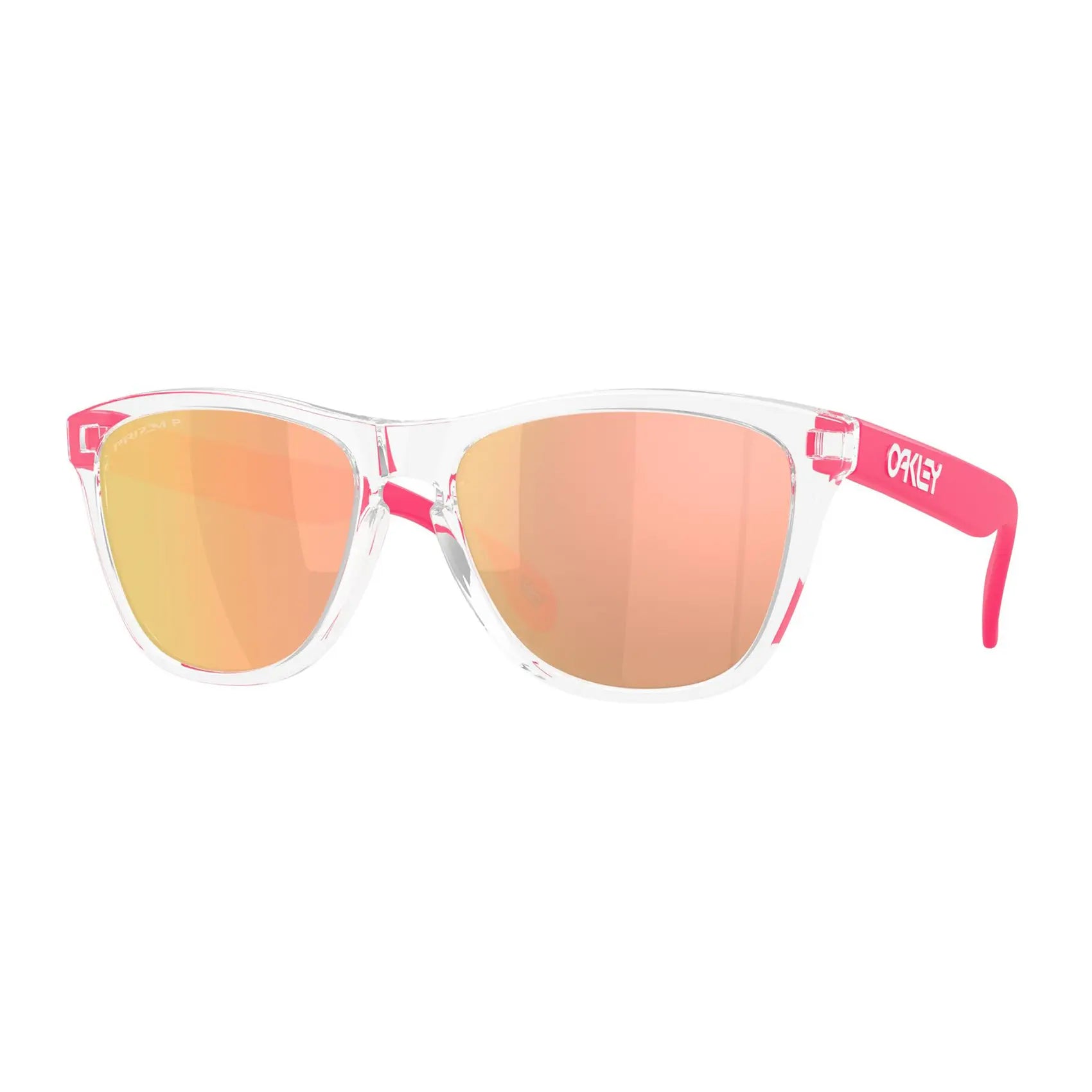 Oakley Frogskins Sunglasses Clear / Prizm Rose Gold Lens - FREE UK Shipping, FREE 365 Day Returns | Moto Central