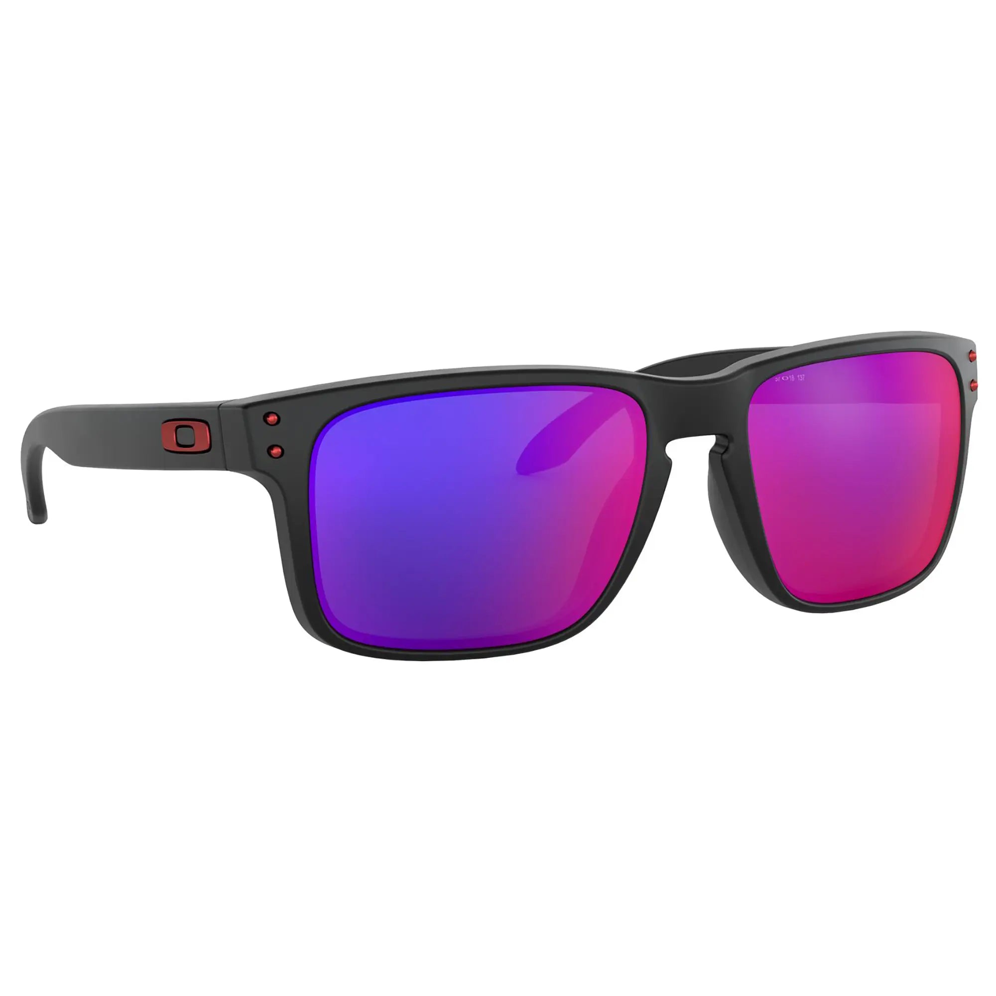 Oakley Holbrook Sunglasses Matt Black / Positive Red Iridium Lens - FREE UK Shipping, FREE 365 Day Returns | Moto Central