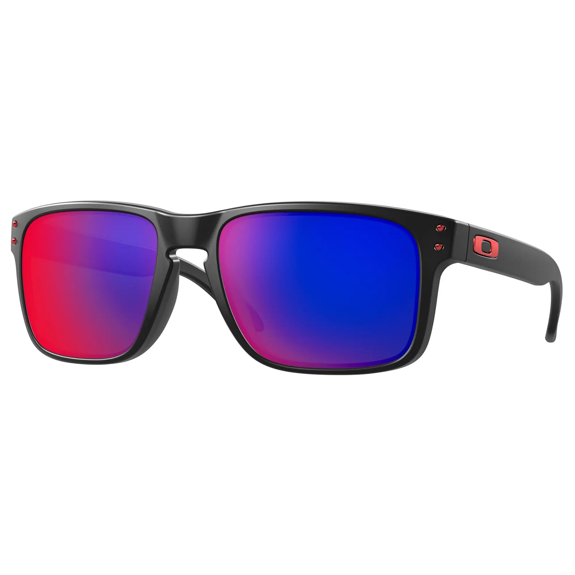 Oakley Holbrook Sunglasses Matt Black / Positive Red Iridium Lens - FREE UK Shipping, FREE 365 Day Returns | Moto Central