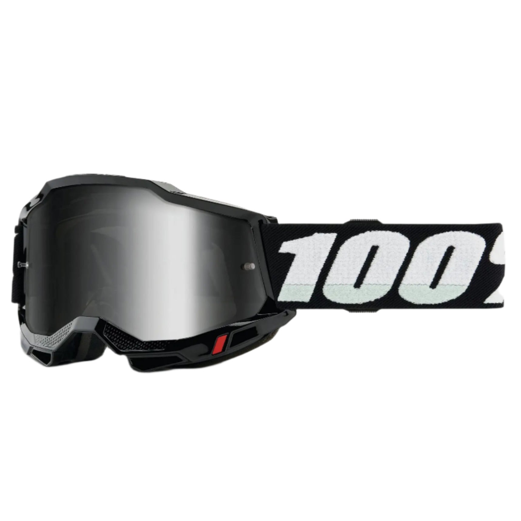 100% Accuri 2 Youth Goggles Neon Yellow / Mirror Silver Lens - FREE UK Shipping, FREE 365 Day Returns | Moto Central