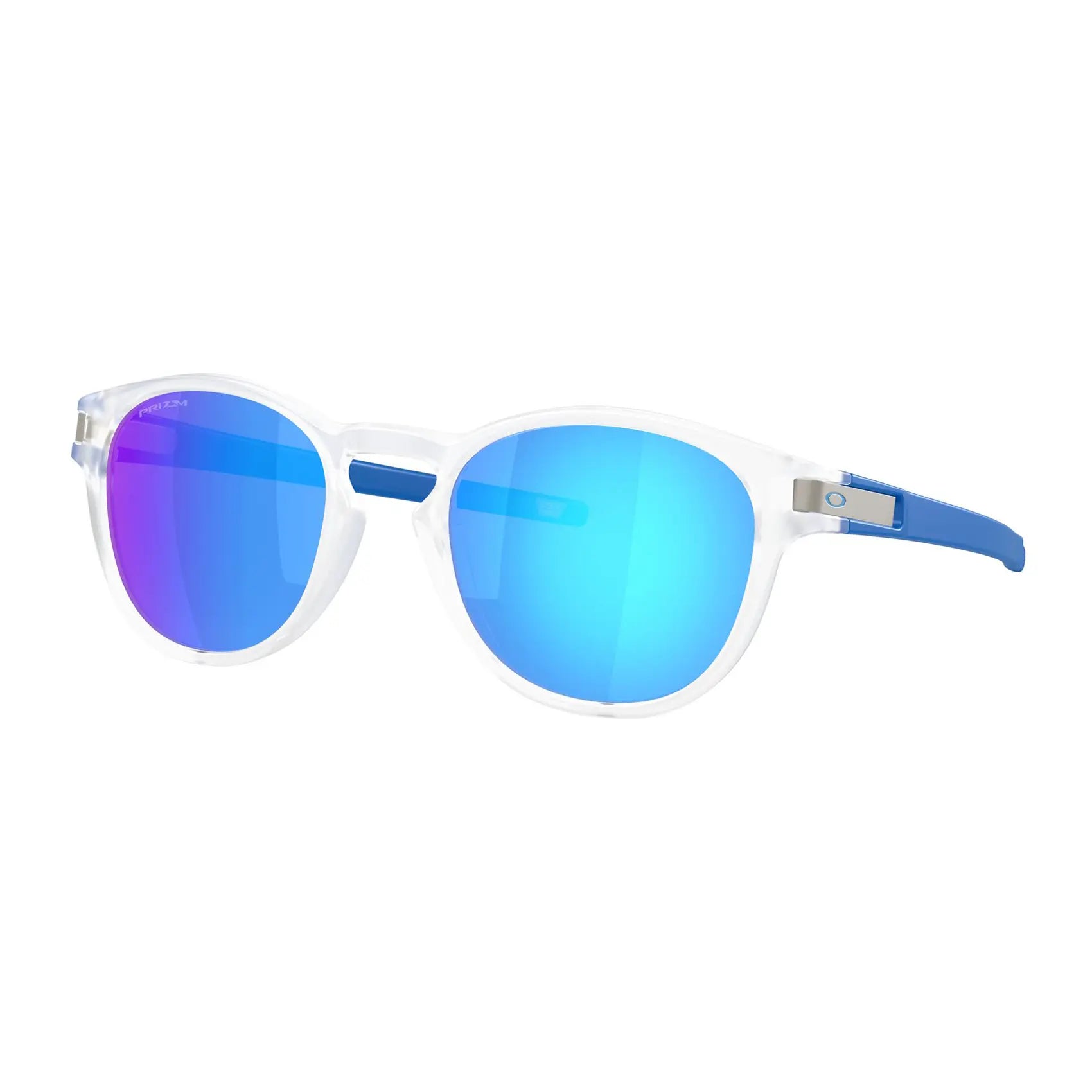 Oakley Latch Sunglasses Matt Clear / Prizm Sapphire Lens - FREE UK Shipping, FREE 365 Day Returns | Moto Central