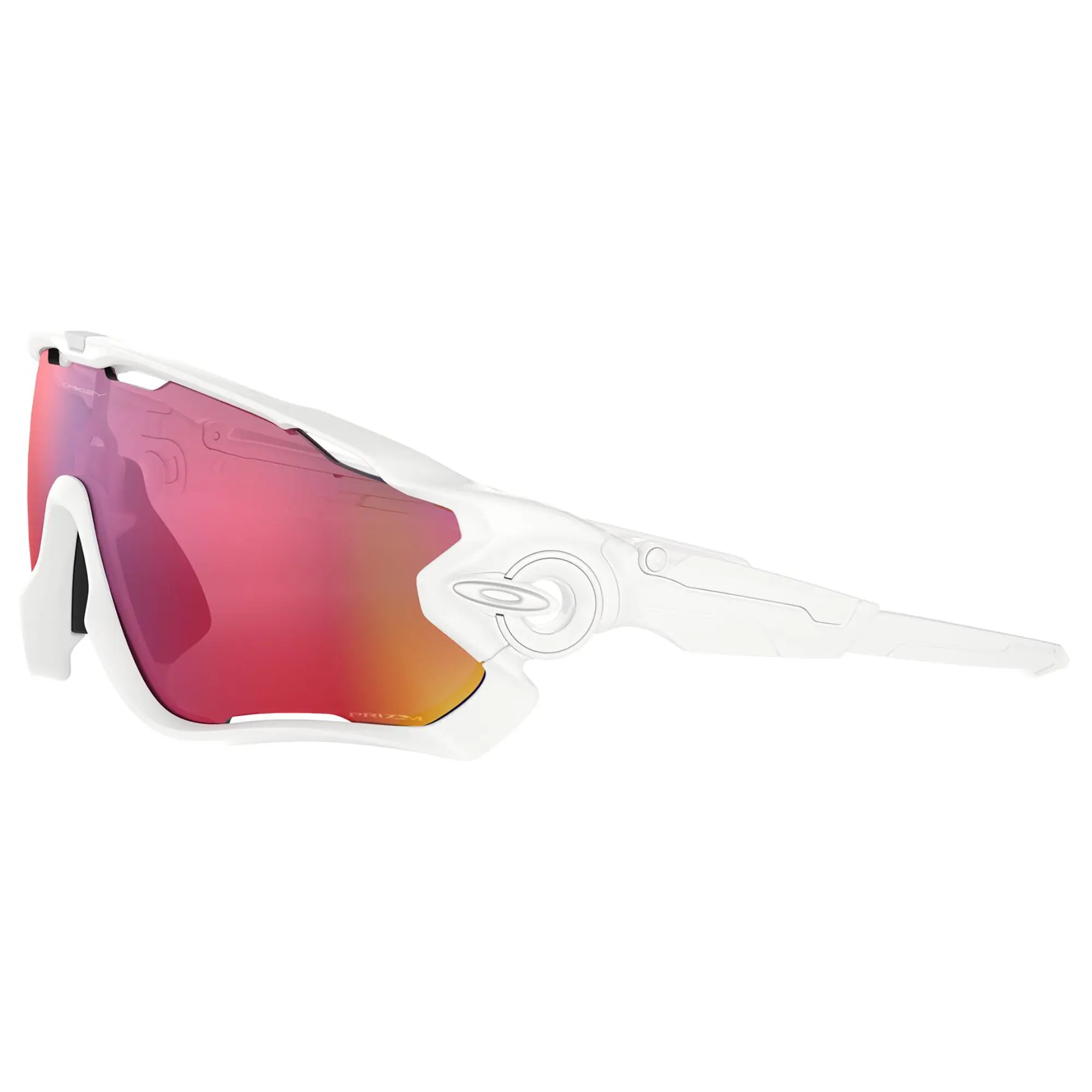 Oakley Jawbreaker Sunglasses Polished White / Prizm Road Lens - FREE UK Shipping, FREE 365 Day Returns | Moto Central