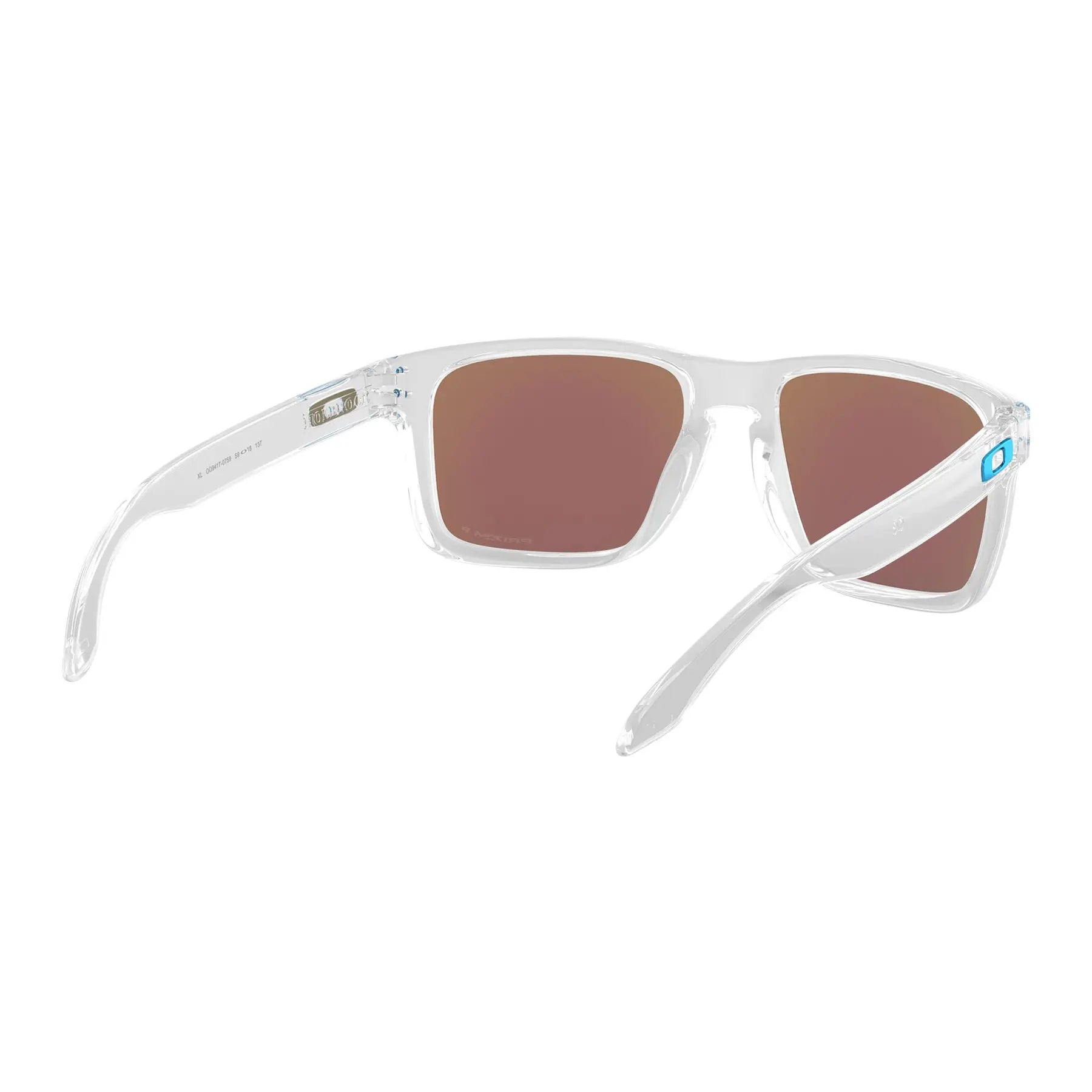 Oakley Holbrook XL Sunglasses Polished Clear / Prizm Sapphire Iridium Polar Lens - FREE UK Shipping, FREE 365 Day Returns | Moto Central