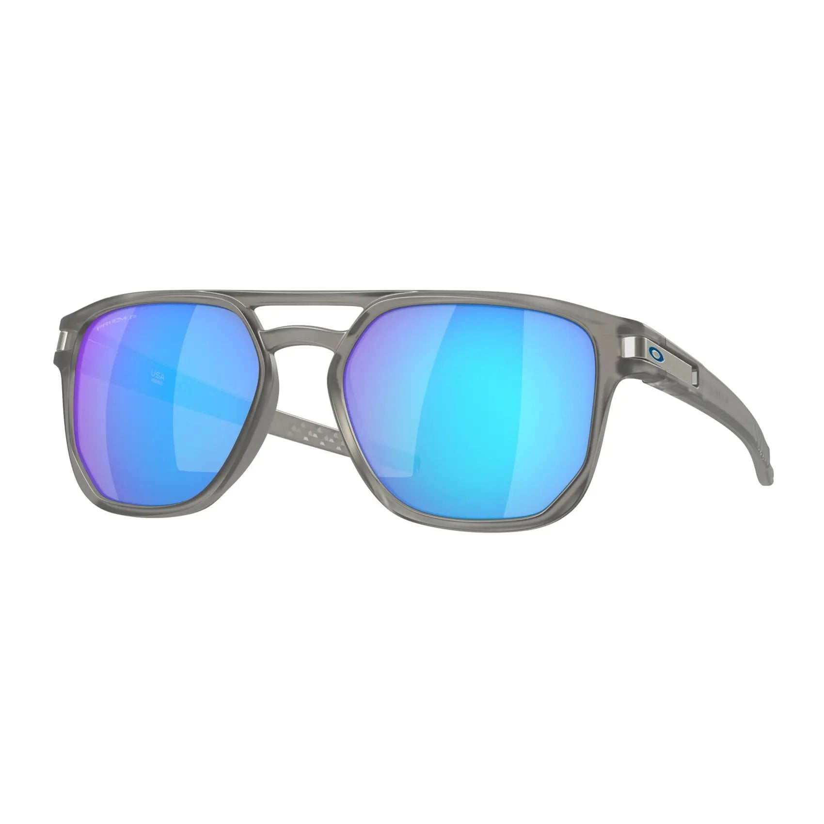 Oakley Latch Beta Sunglasses Matt Grey Ink / Prizm Sapphire Irdium Polarized - FREE UK Shipping, FREE 365 Day Returns | Moto Central