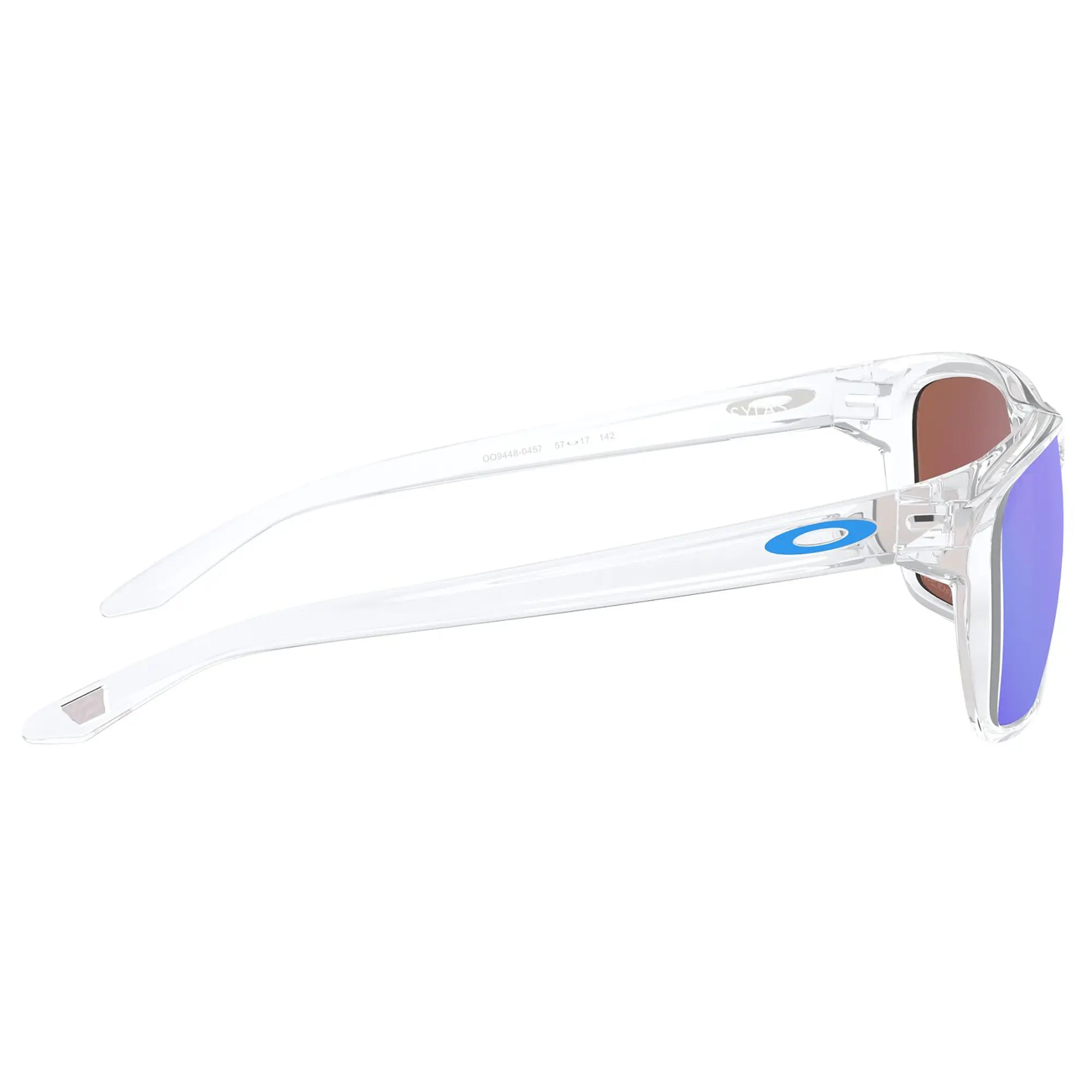 Oakley Sylas Sunglasses Polished Clear / Prizm Sapphire Lens - FREE UK Shipping, FREE 365 Day Returns | Moto Central