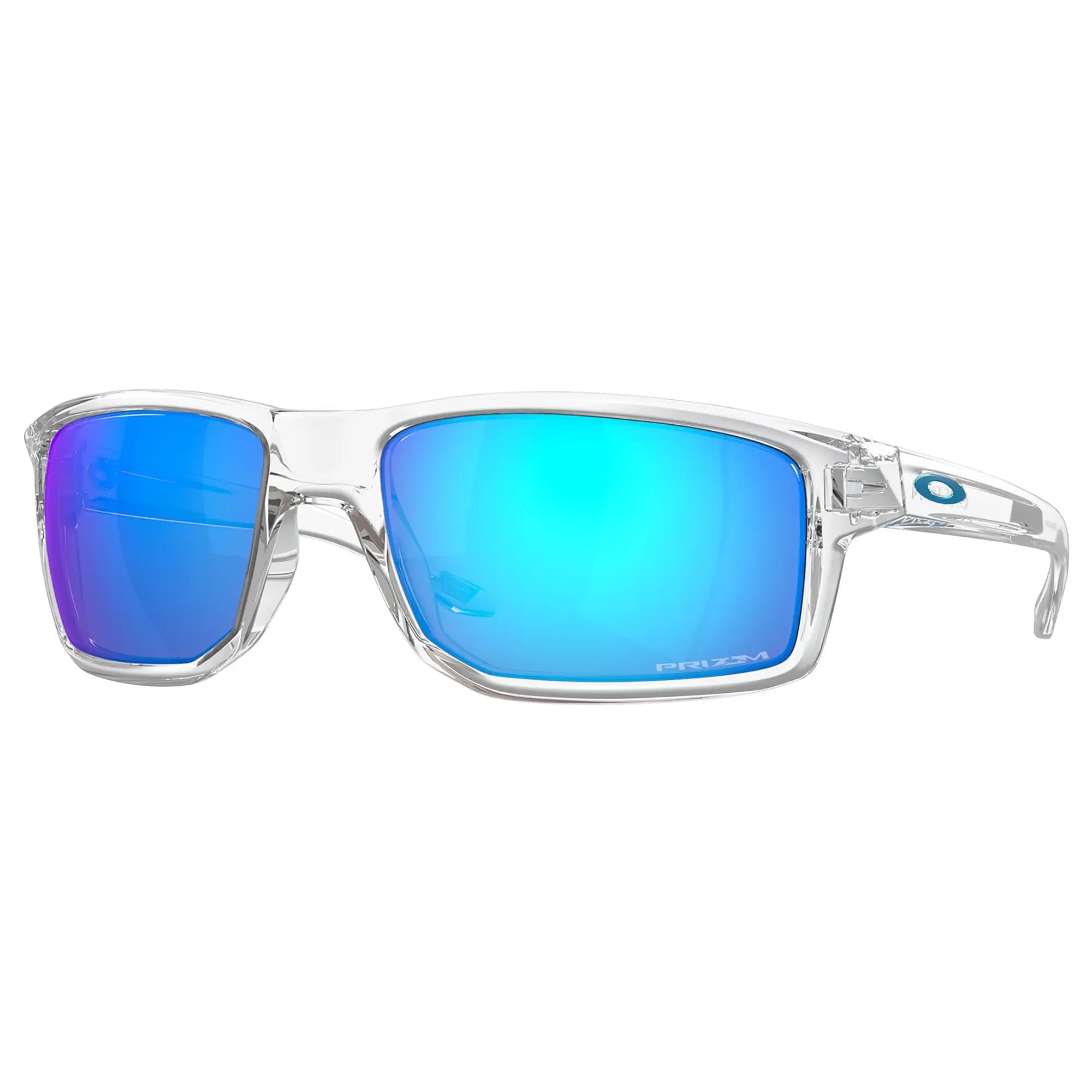Oakley Gibston Sunglasses Polished Clear / Prizm Sapphire Lens - FREE UK Shipping, FREE 365 Day Returns | Moto Central