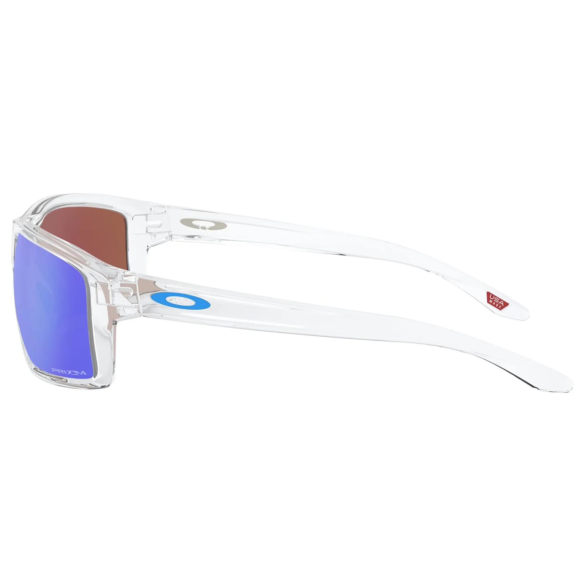 Oakley Gibston Sunglasses Polished Clear / Prizm Sapphire Lens - FREE UK Shipping, FREE 365 Day Returns | Moto Central