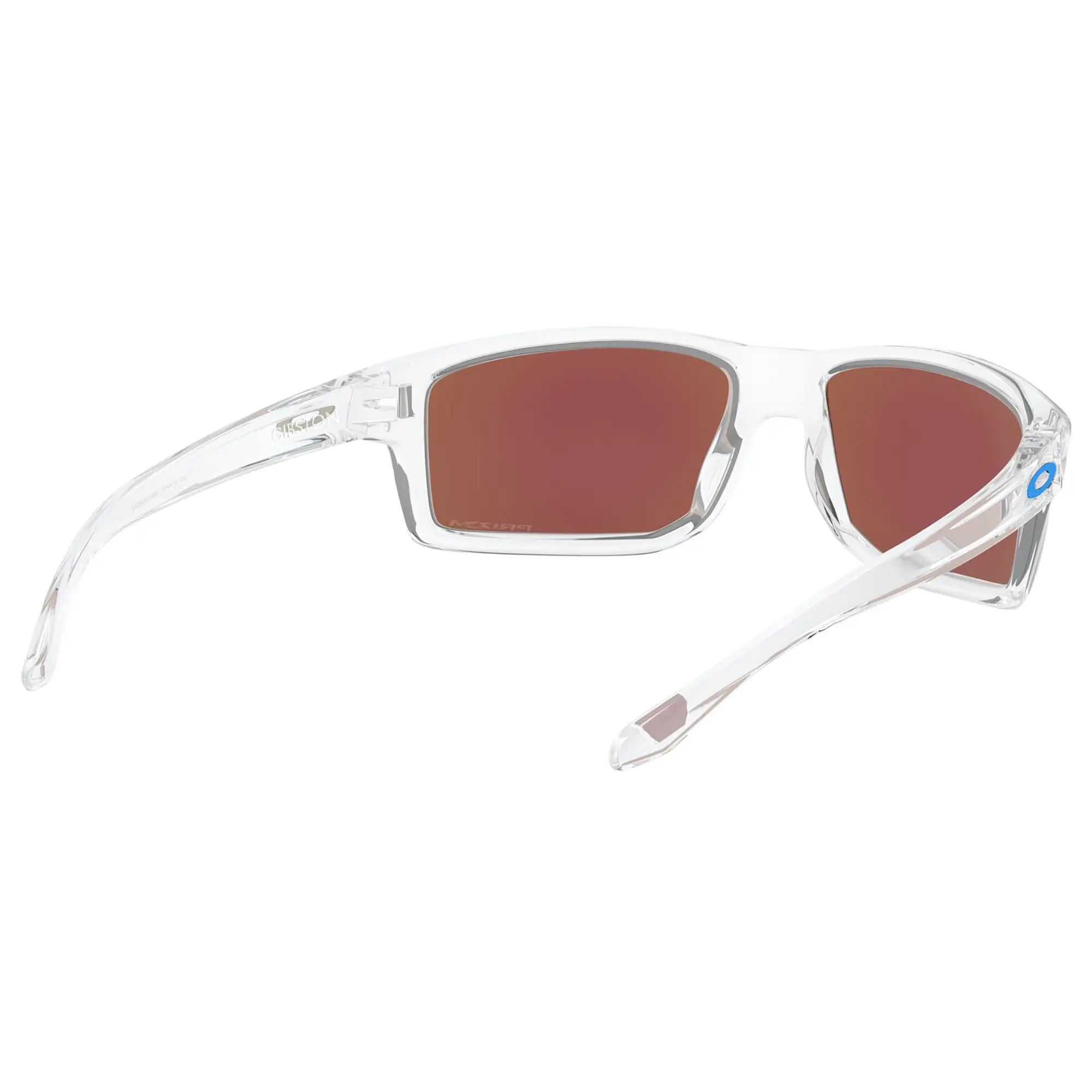 Oakley Gibston Sunglasses Polished Clear / Prizm Sapphire Lens - FREE UK Shipping, FREE 365 Day Returns | Moto Central