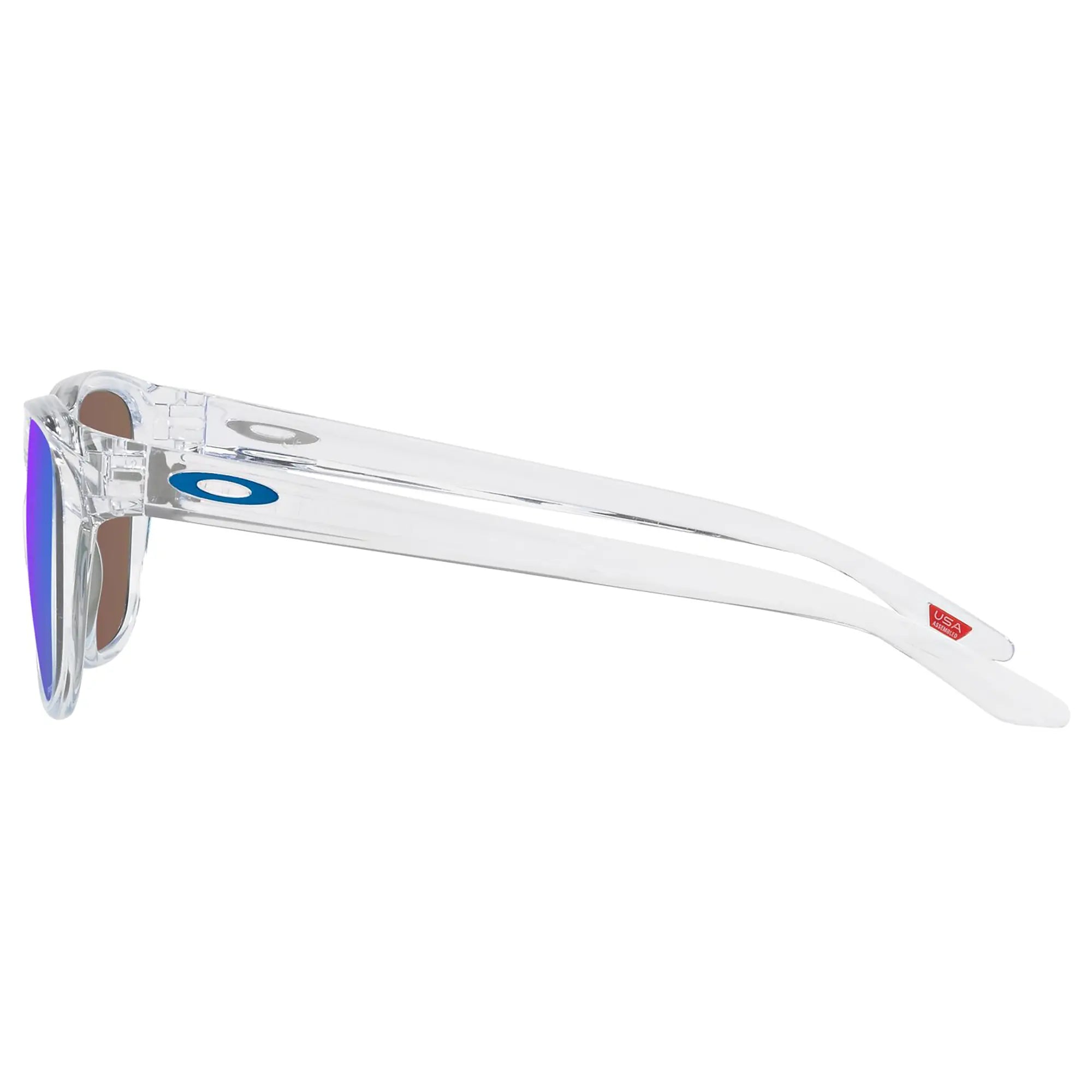 Oakley Manorburn Sunglasses Polished Clear / Prizm Sapphire Lens - FREE UK Shipping, FREE 365 Day Returns | Moto Central