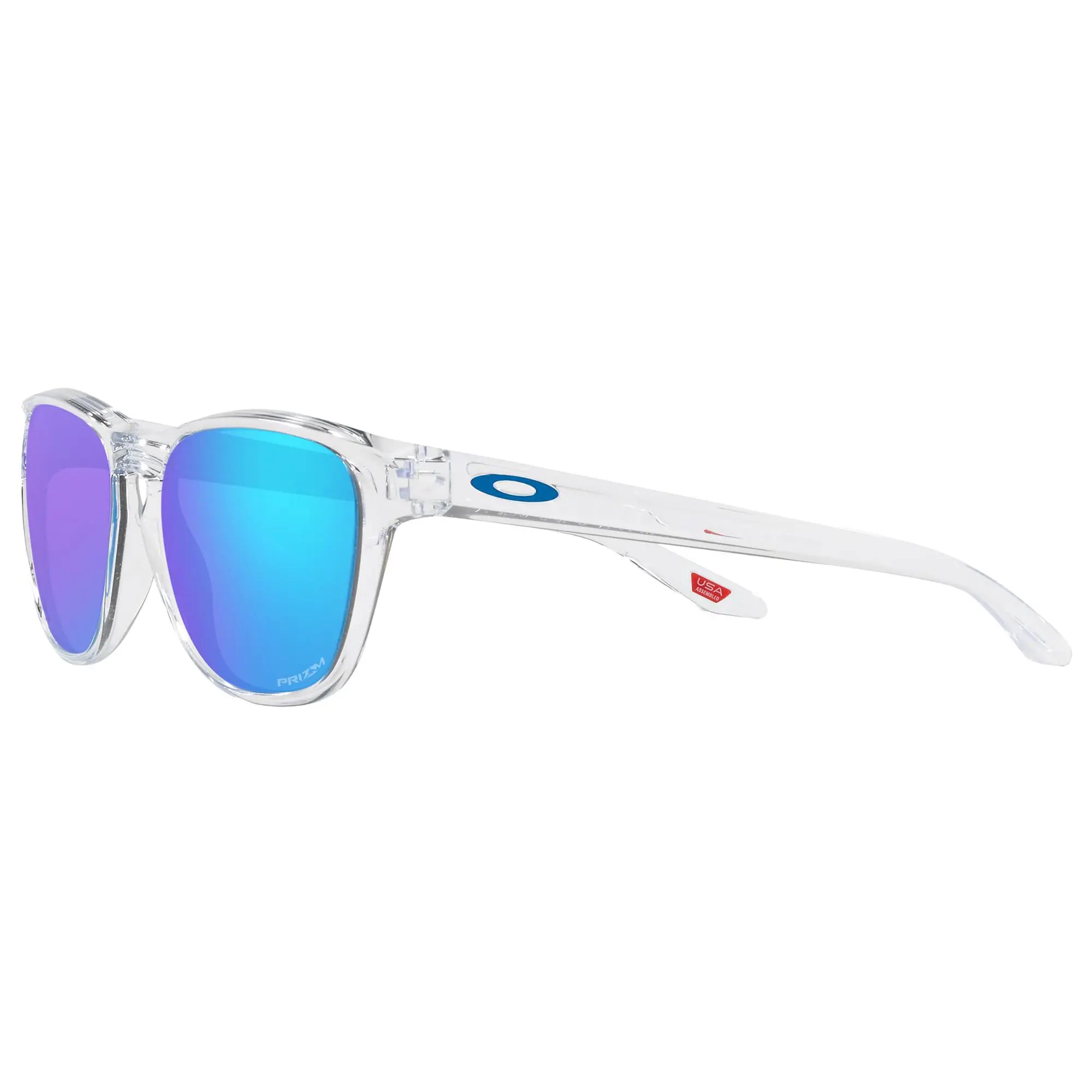 Oakley Manorburn Sunglasses Polished Clear / Prizm Sapphire Lens - FREE UK Shipping, FREE 365 Day Returns | Moto Central