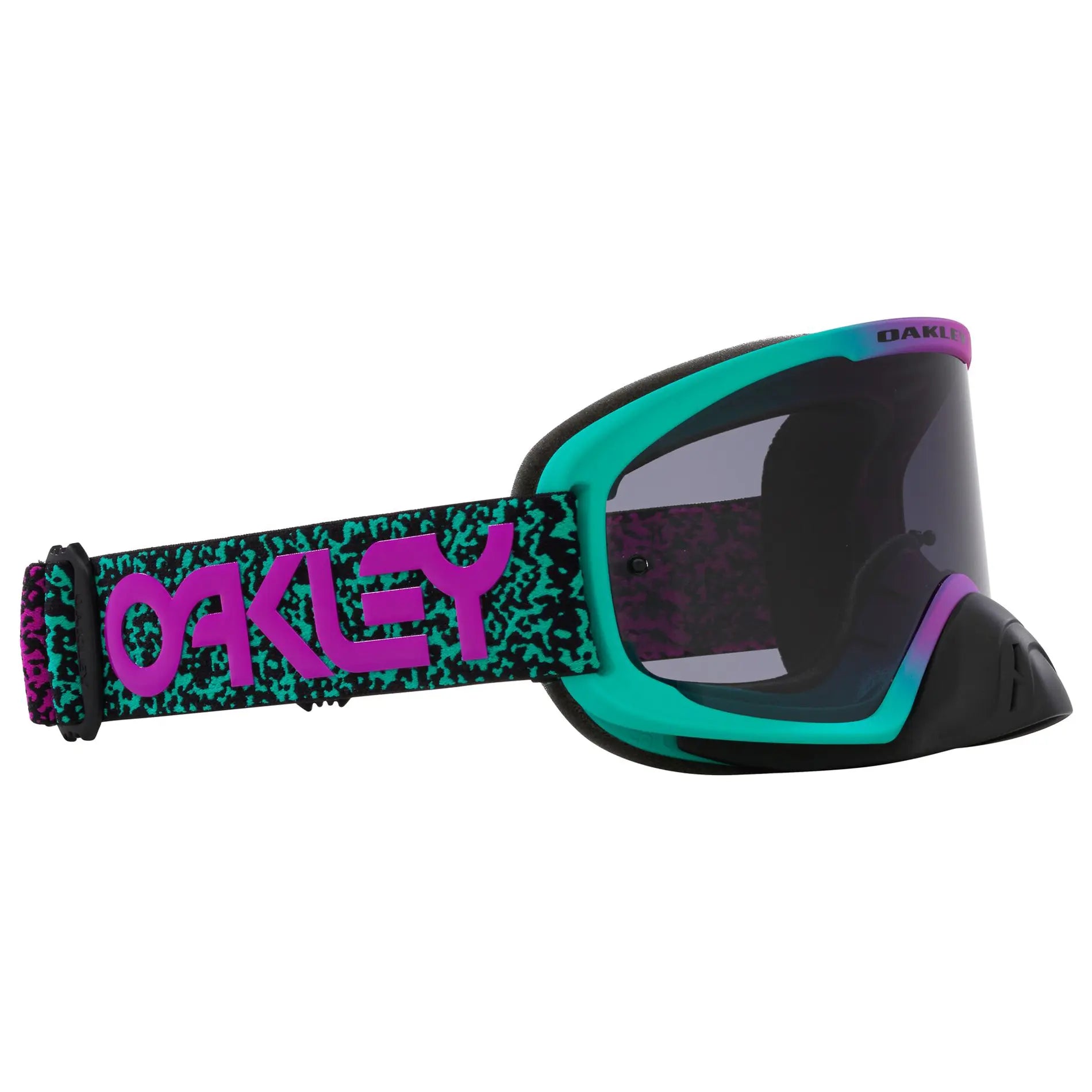 Oakley O Frame 2.0 Pro Celeste Purple Viper MX Goggles Dark Grey - FREE UK Shipping, FREE 365 Day Returns | Moto Central