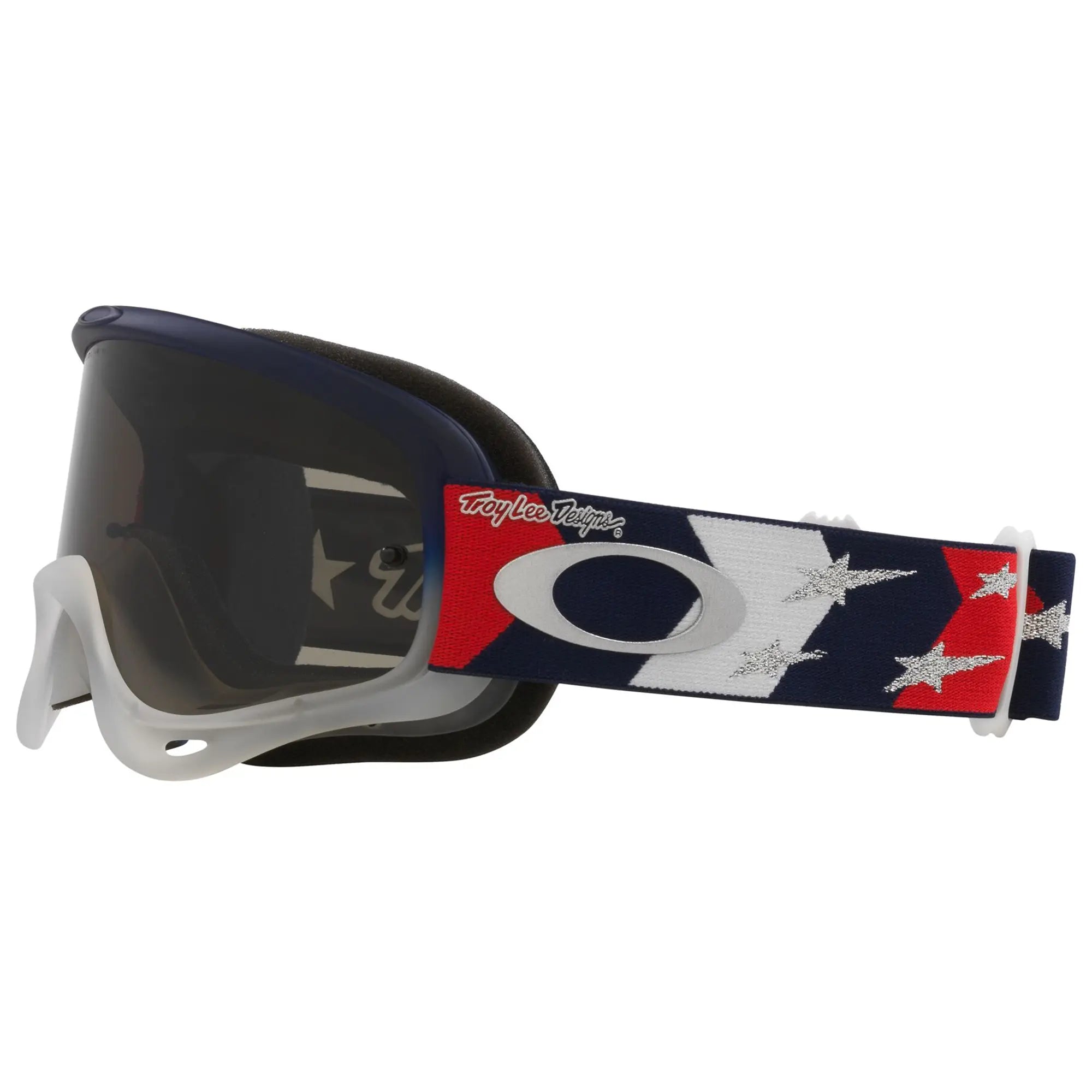 Oakley O Frame TLD MX Goggles Red / White / Blue Stars / Dark Grey - FREE UK Shipping, FREE 365 Day Returns | Moto Central