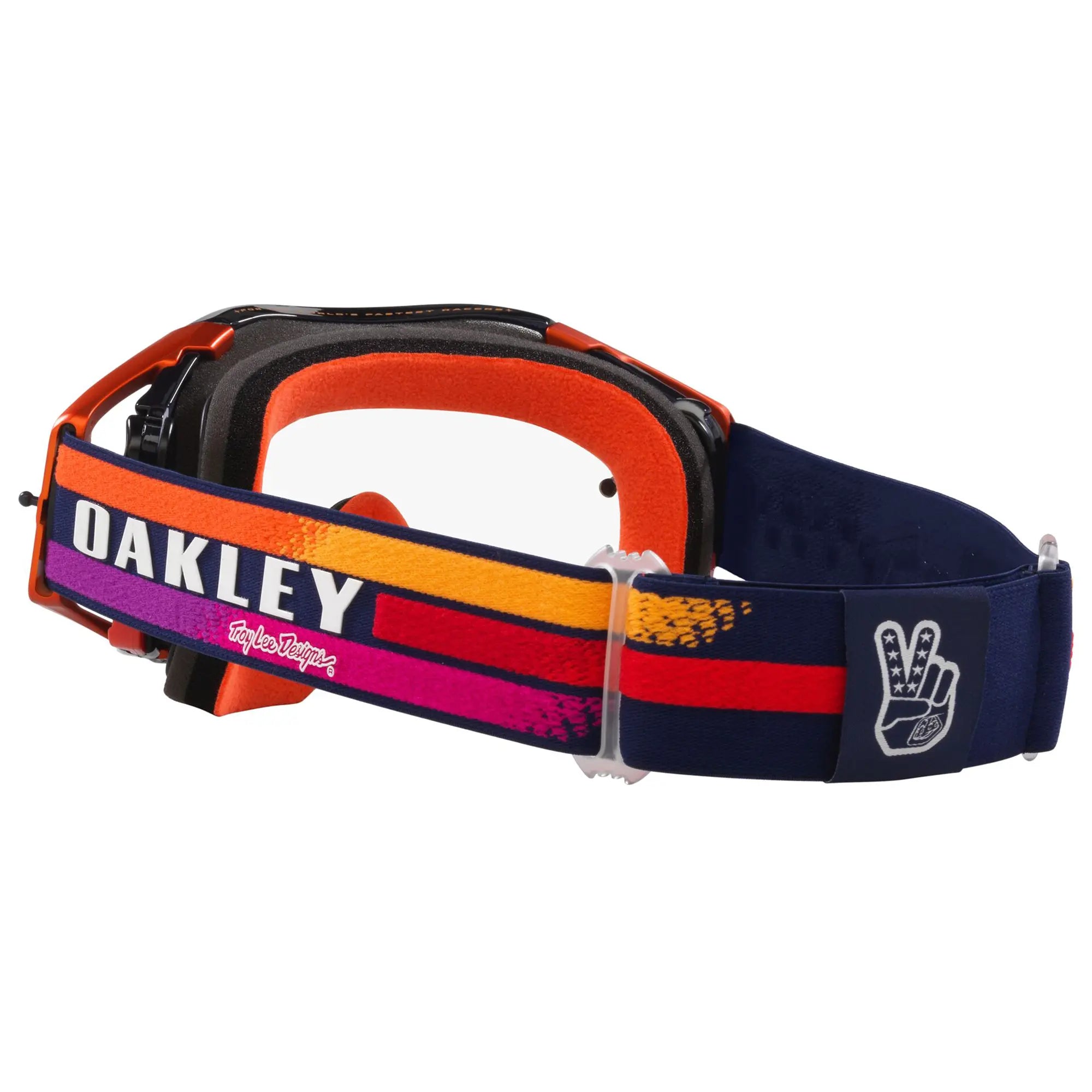 Oakley Airbrake TLD Sunrise MX Goggles Navy / Clear - FREE UK Shipping, FREE 365 Day Returns | Moto Central