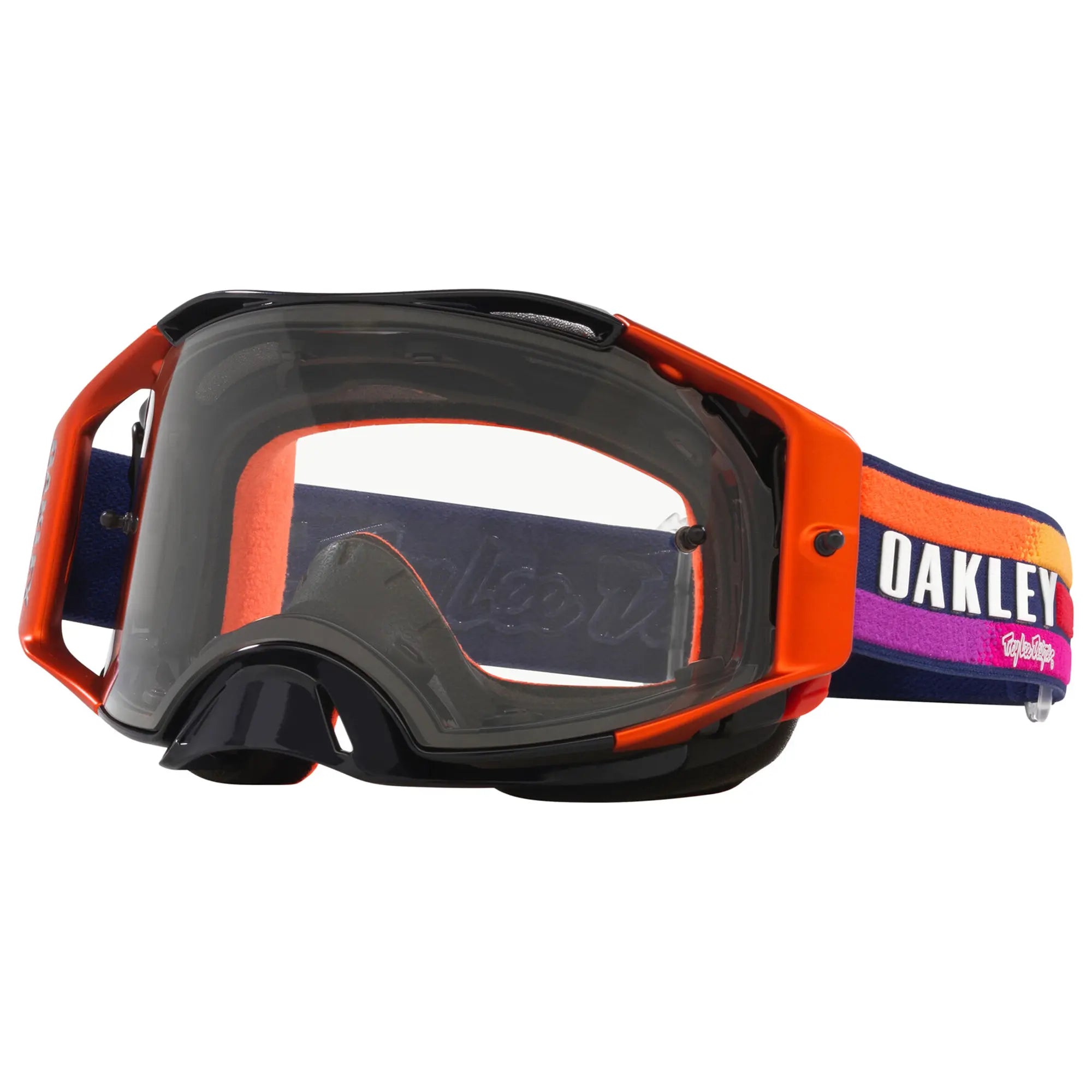 Oakley Airbrake TLD Sunrise MX Goggles Navy / Clear - FREE UK Shipping, FREE 365 Day Returns | Moto Central
