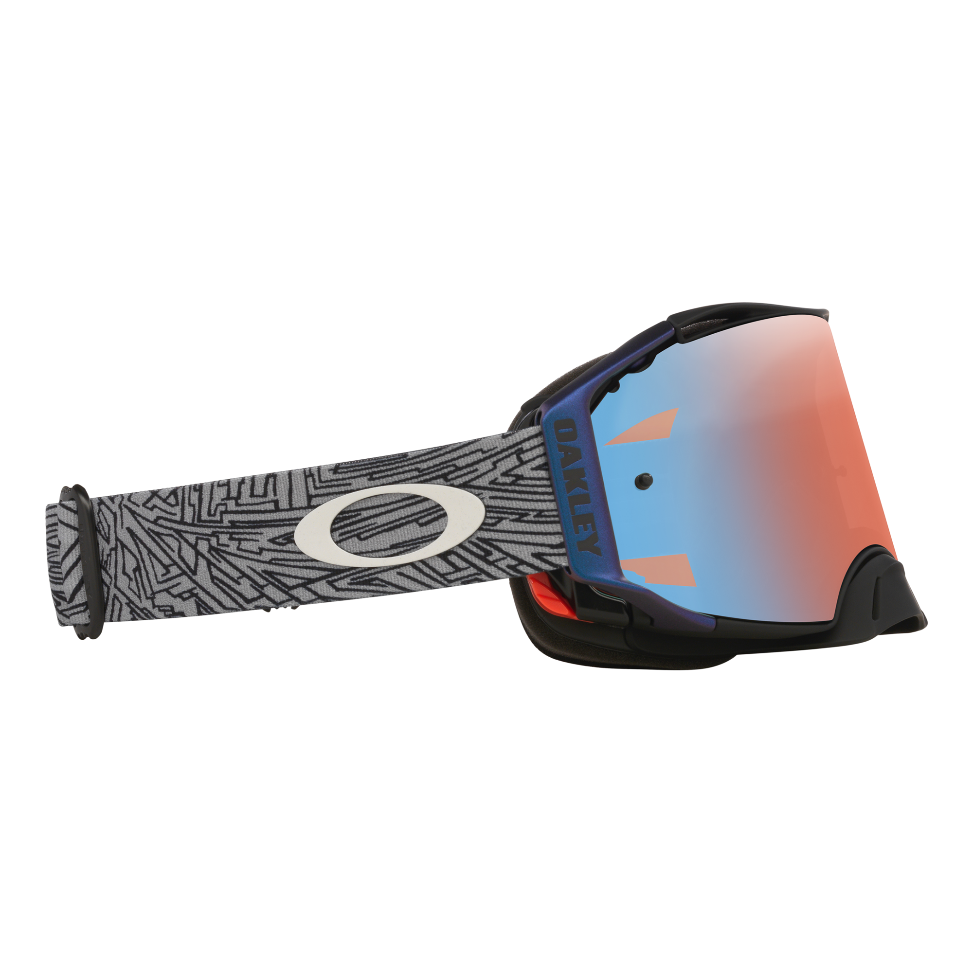 Oakley Airbrake Grey Strike MX Goggles Sapphire Prizm - FREE UK Shipping, FREE 365 Day Returns | Moto Central