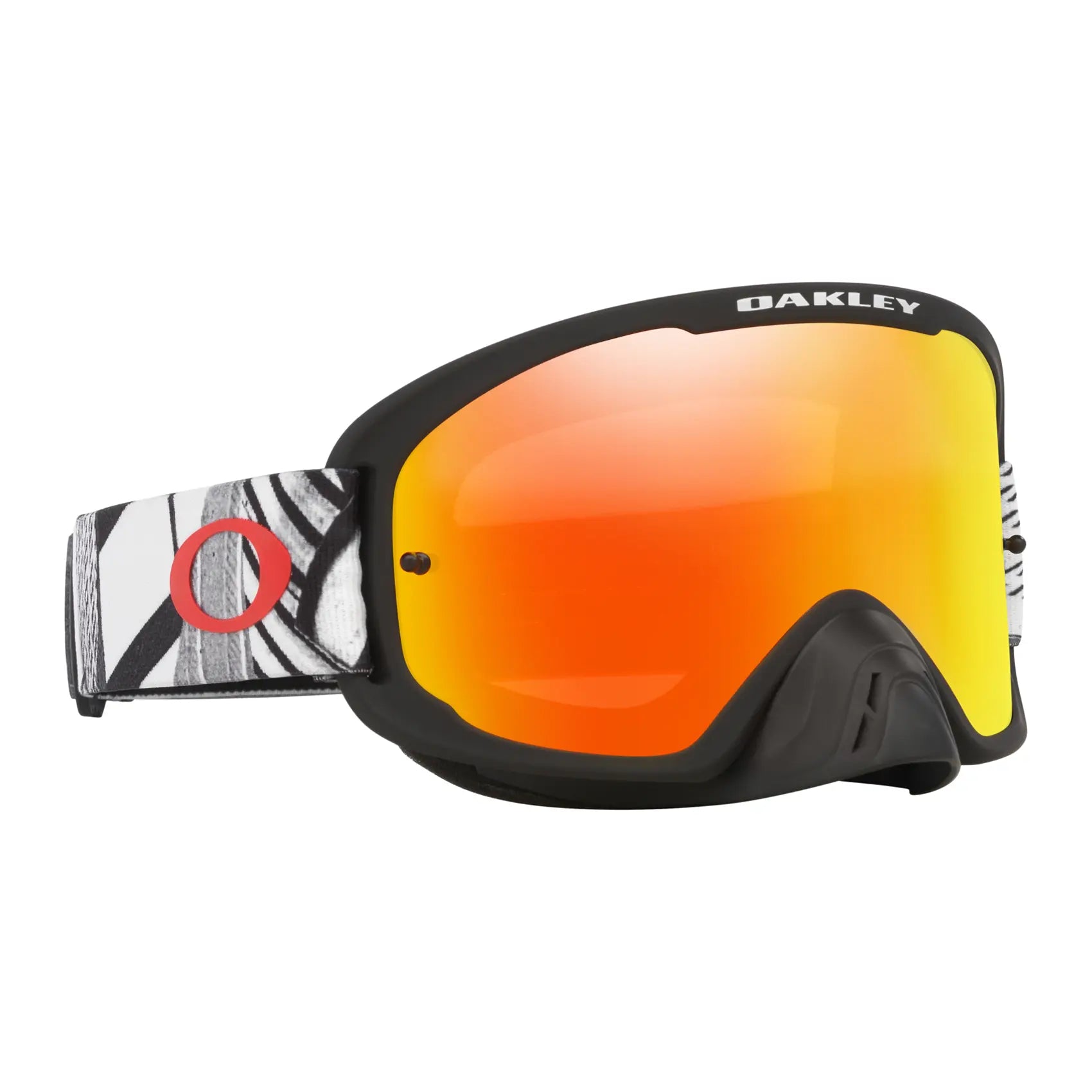 Oakley O Frame 2.0 Pro Black Forge MX Goggles Fire Iridium - FREE UK Shipping, FREE 365 Day Returns | Moto Central