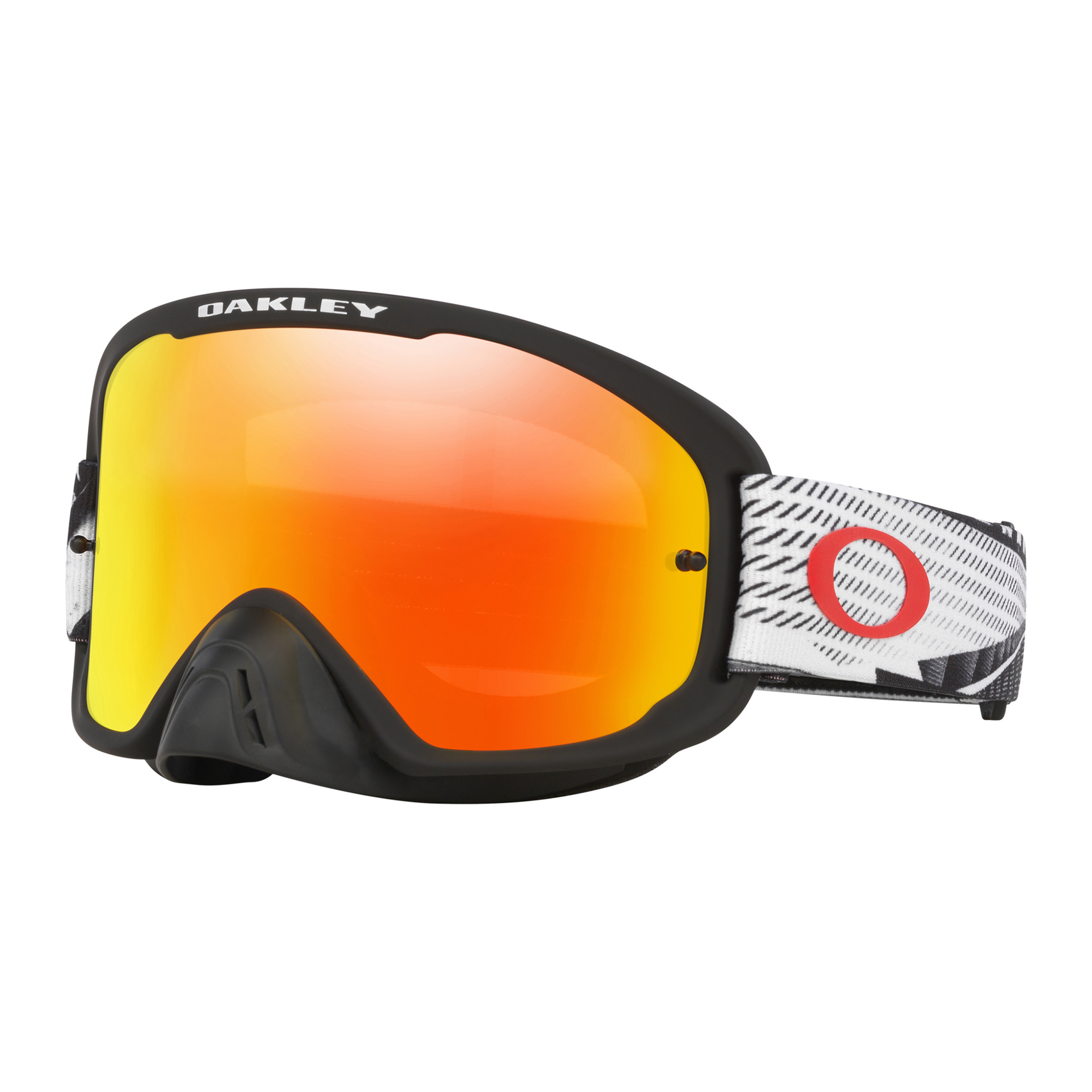 Oakley O Frame 2.0 Pro Black Forge MX Goggles Fire Iridium - FREE UK Shipping, FREE 365 Day Returns | Moto Central