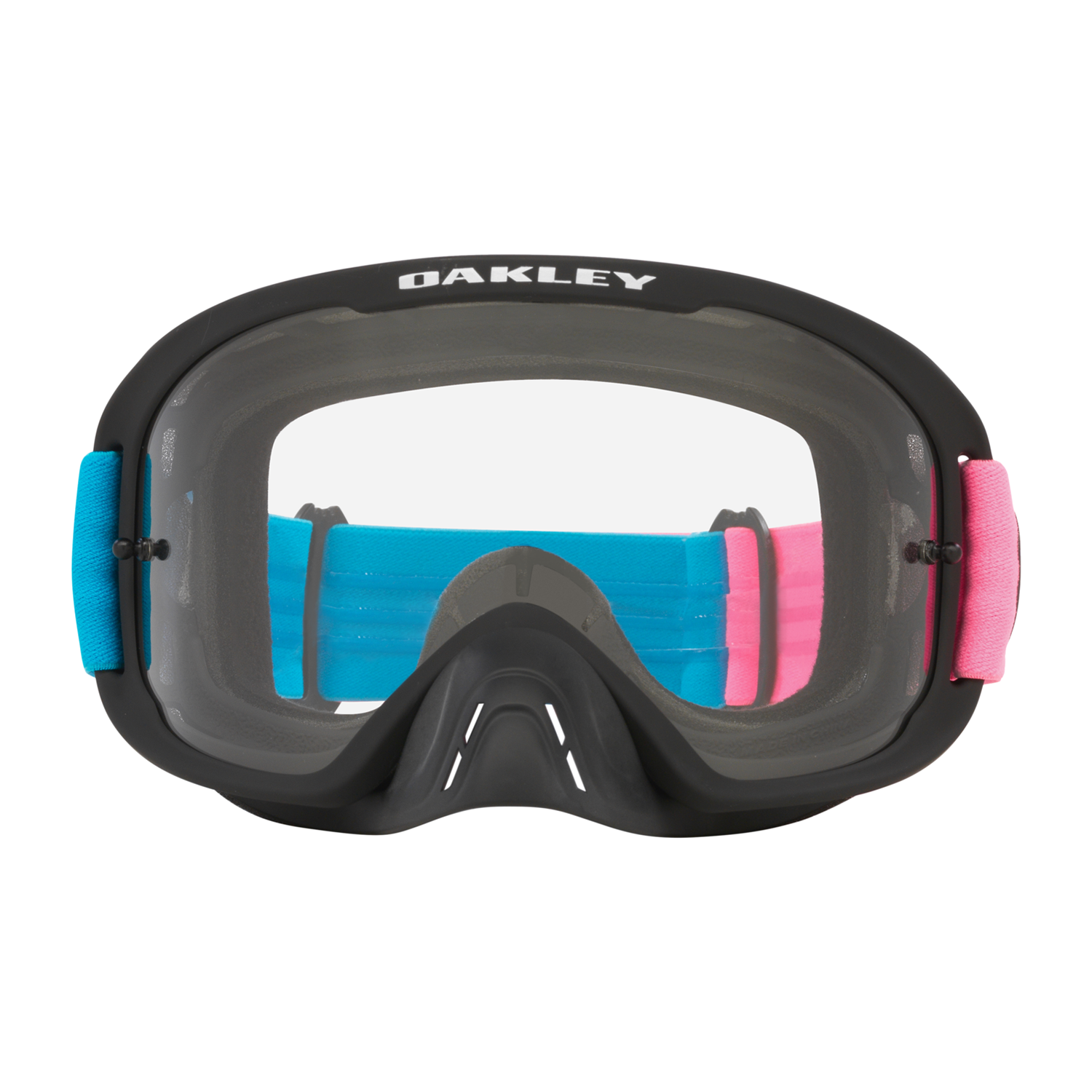 Oakley O Frame 2.0 Pro 2 Stroke MX Goggles Blue / Pink / Clear - FREE UK Shipping, FREE 365 Day Returns | Moto Central