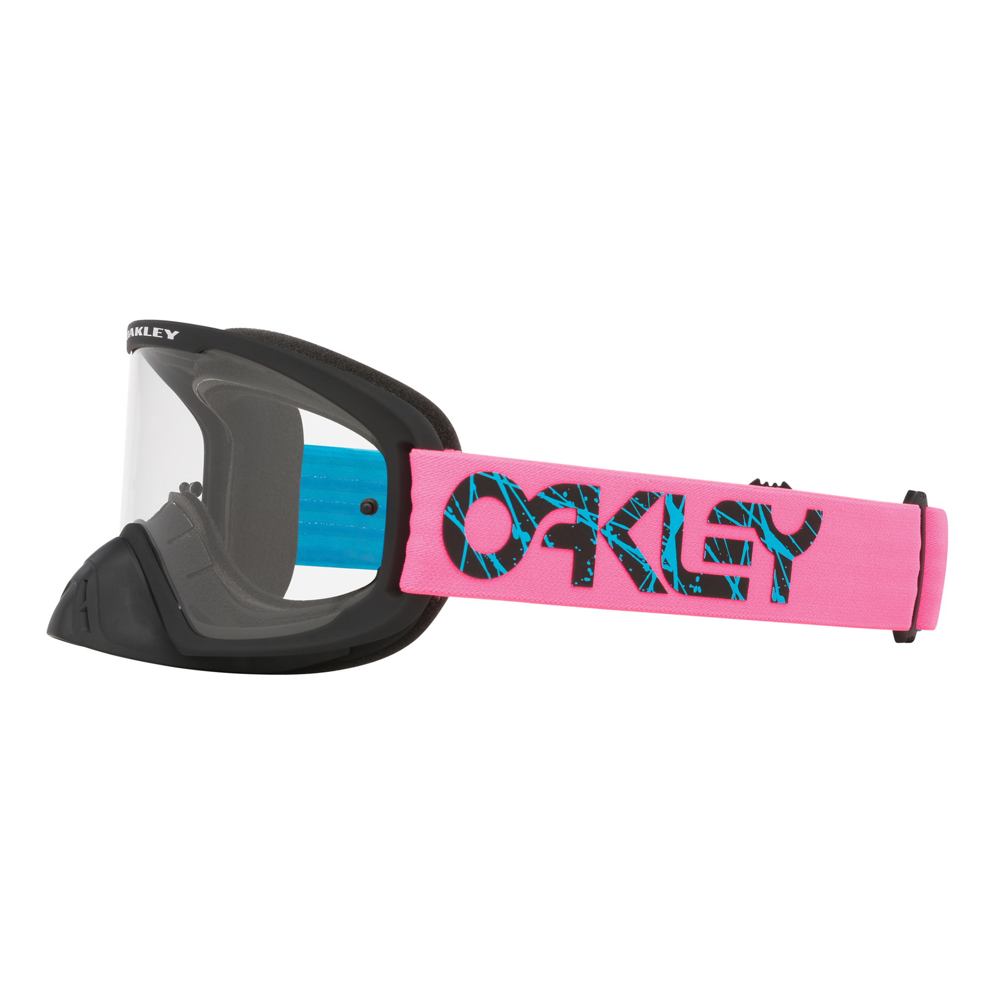 Oakley O Frame 2.0 Pro 2 Stroke MX Goggles Blue / Pink / Clear - FREE UK Shipping, FREE 365 Day Returns | Moto Central