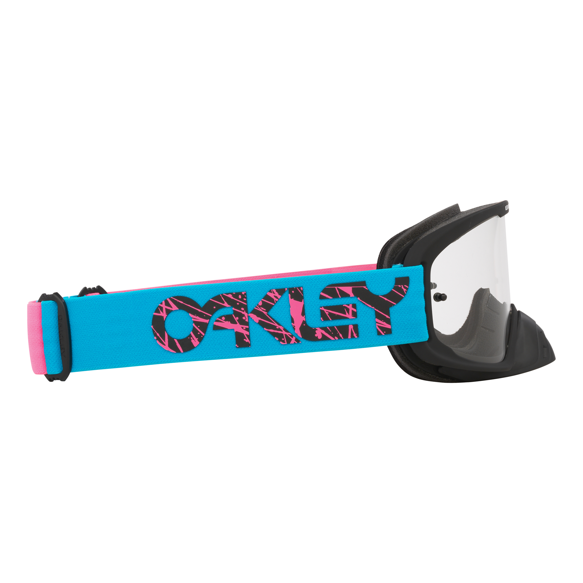 Oakley O Frame 2.0 Pro 2 Stroke MX Goggles Blue / Pink / Clear - FREE UK Shipping, FREE 365 Day Returns | Moto Central