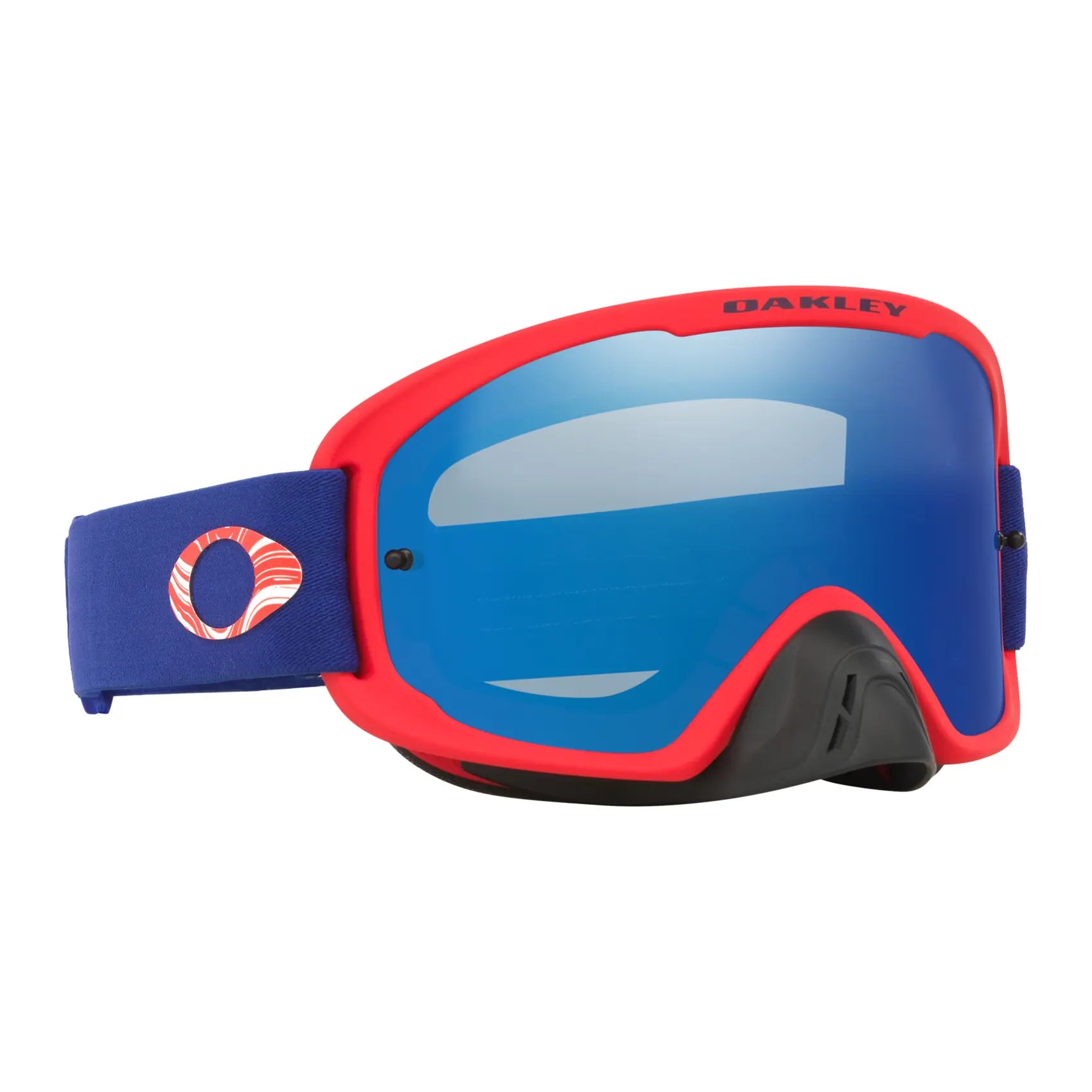 Oakley O Frame 2.0 Pro Team Red MX Goggles Black Ice Iridium - FREE UK Shipping, FREE 365 Day Returns | Moto Central