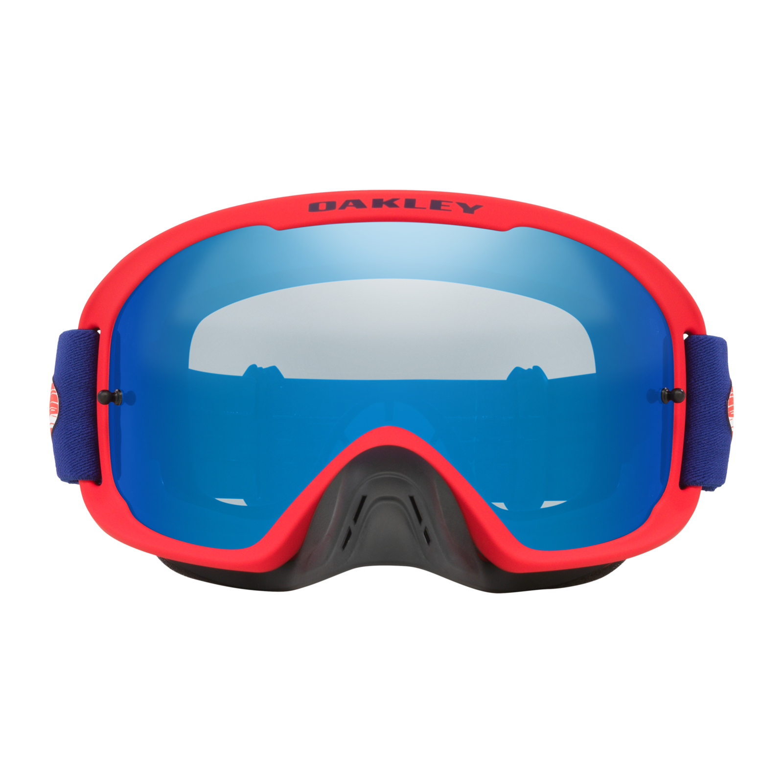 Oakley O Frame 2.0 Pro Team Red MX Goggles Black Ice Iridium - FREE UK Shipping, FREE 365 Day Returns | Moto Central