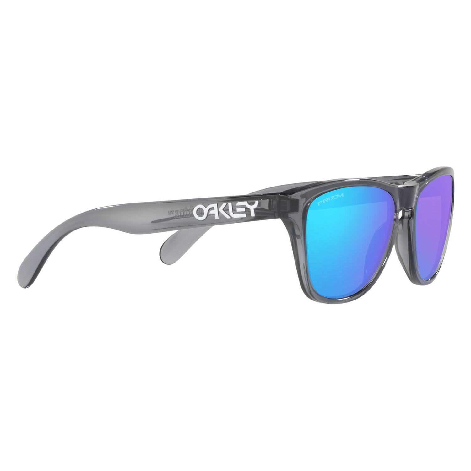 Oakley Frogskins XXS Youth Sunglasses Grey Smoke / Sapphire Prizm - FREE UK Shipping, FREE 365 Day Returns | Moto Central