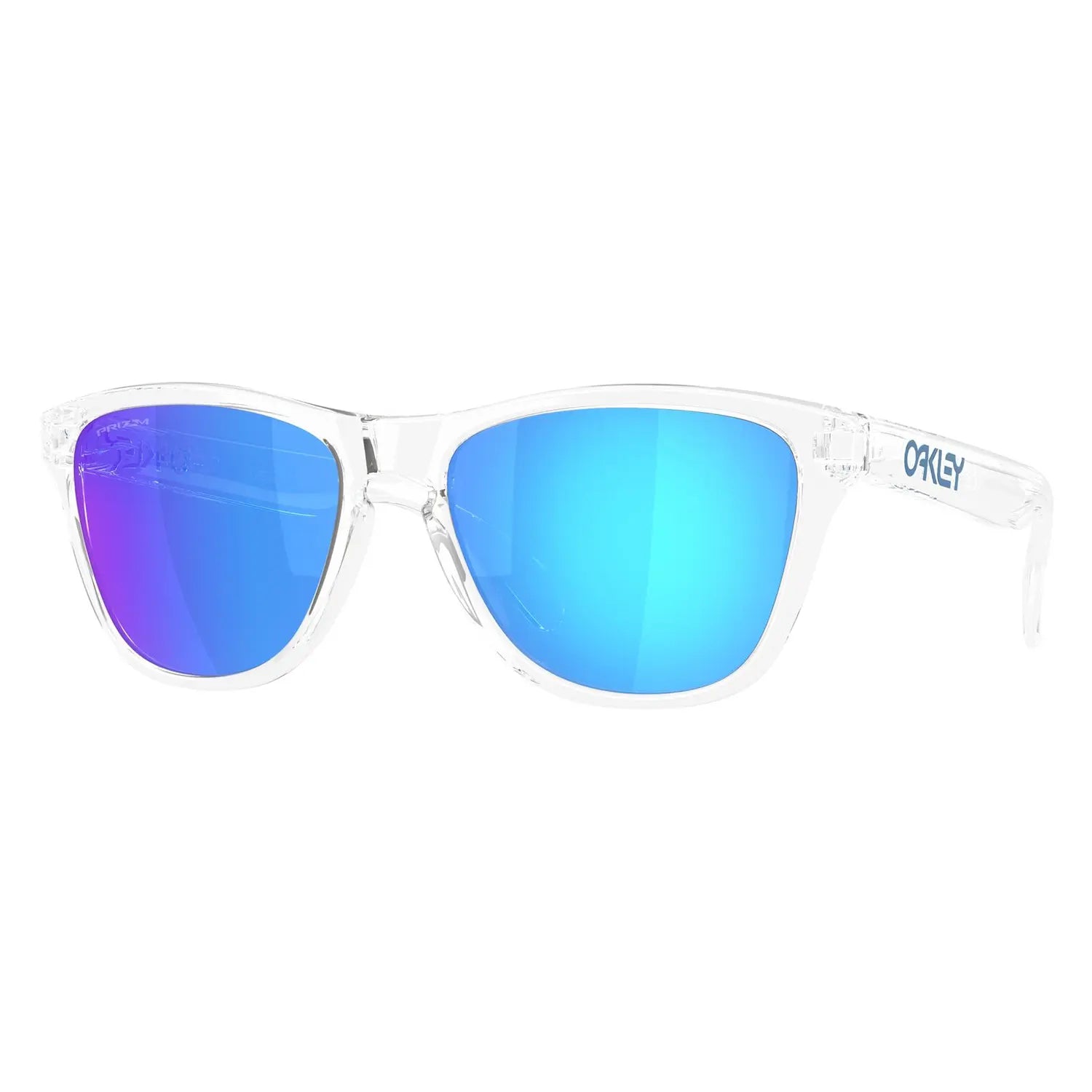 Oakley Frogskins S Sunglasses Crystal Clear / Prizm Sapphire - FREE UK Shipping, FREE 365 Day Returns | Moto Central