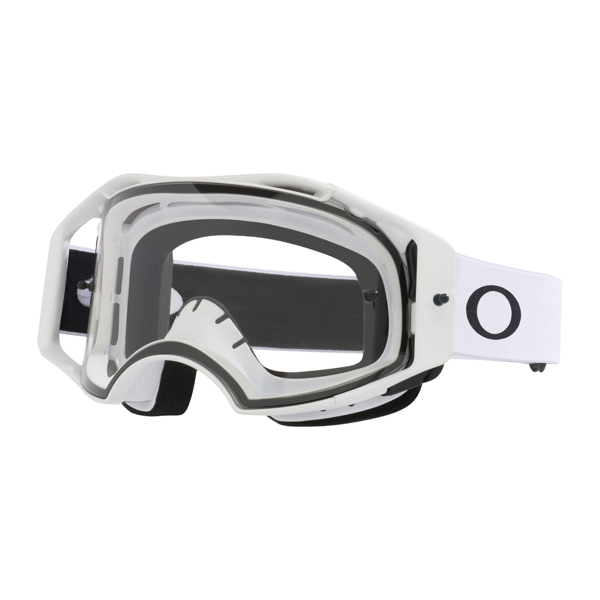 Oakley Airbrake Lite Goggles Matt White / Clear - FREE UK Shipping, FREE 365 Day Returns | Moto Central