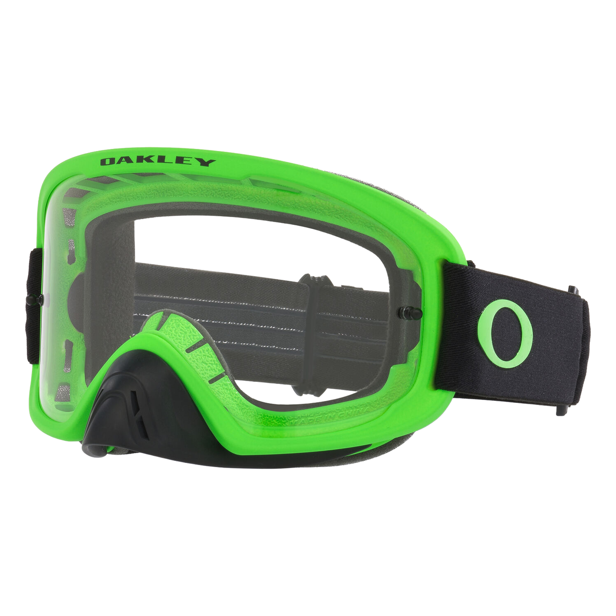 Oakley O Frame 2.0 Pro MX Goggles Neon Green / Clear - FREE UK Shipping, FREE 365 Day Returns | Moto Central
