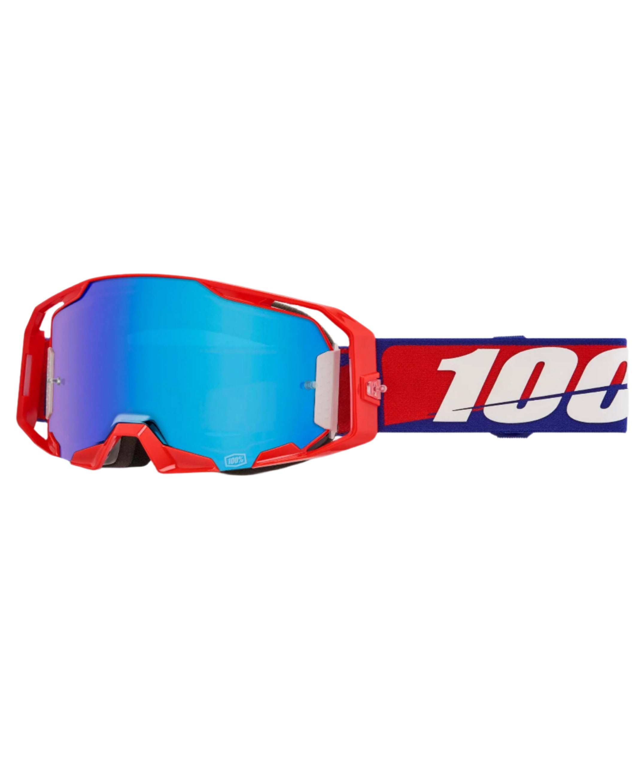 100% Armatic Goggles Best / Mirror Blue Lens - FREE UK Shipping, FREE 365 Day Returns | Moto Central