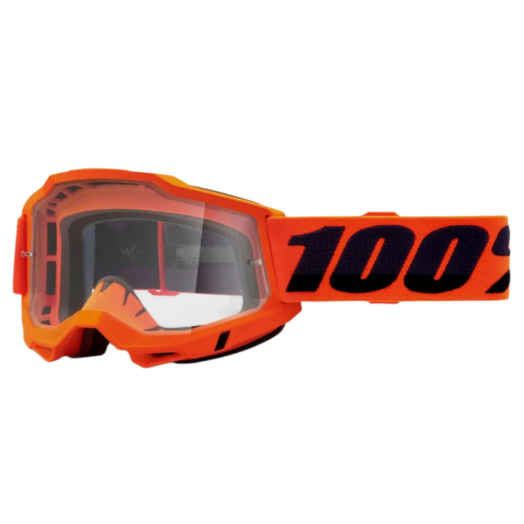 100% Accuri 2 OTG Goggle Orange / Clear Lens - FREE UK Shipping, FREE 365 Day Returns | Moto Central