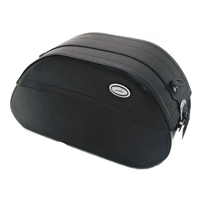 Ledrie Reinforced Rigid Leather Saddlebag Set