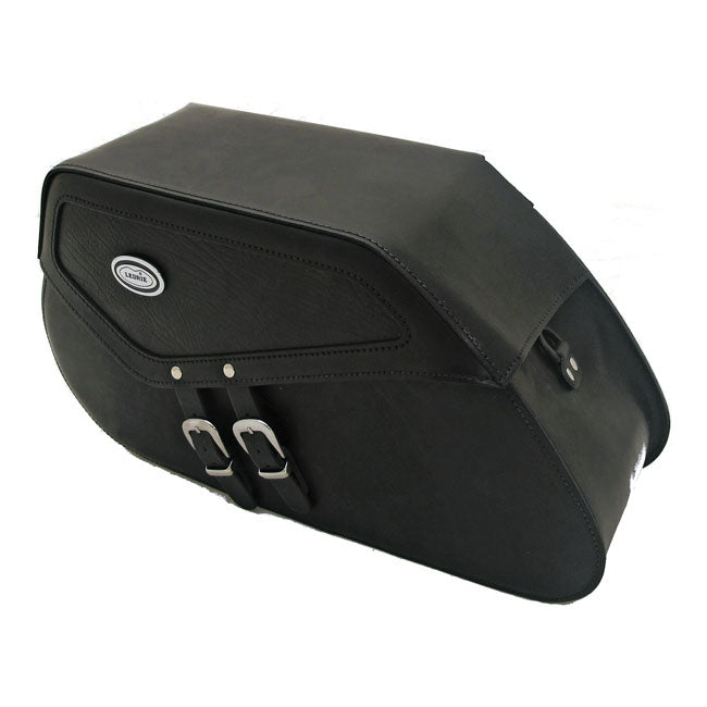 Ledrie Reinforced Rigid Leather Saddlebag Set