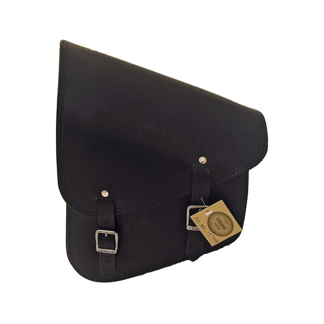 Ledrie Full Leather Swing Arm Bag Left Black For 84-17 Softail (NU)